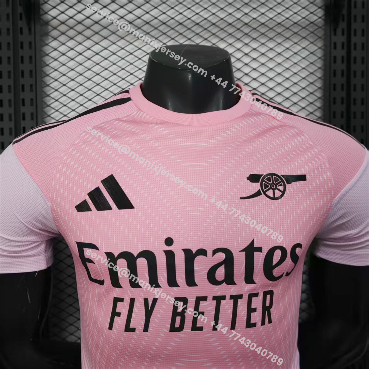 ManixJersey.com | Arsenal 25-26 Pre-Match Training Pink Jersey - Player Version -Customize Name, Number and Patch | Worldwide Shipping