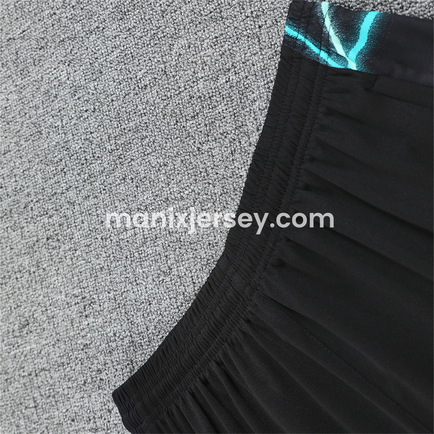 ManixJersey.com | Inter Milan 25-26 Short-Sleeve Training Set - Blue Fluorescent Rays Black Top & Black Shorts -Customize Name, Number and Patch | Worldwide Shipping