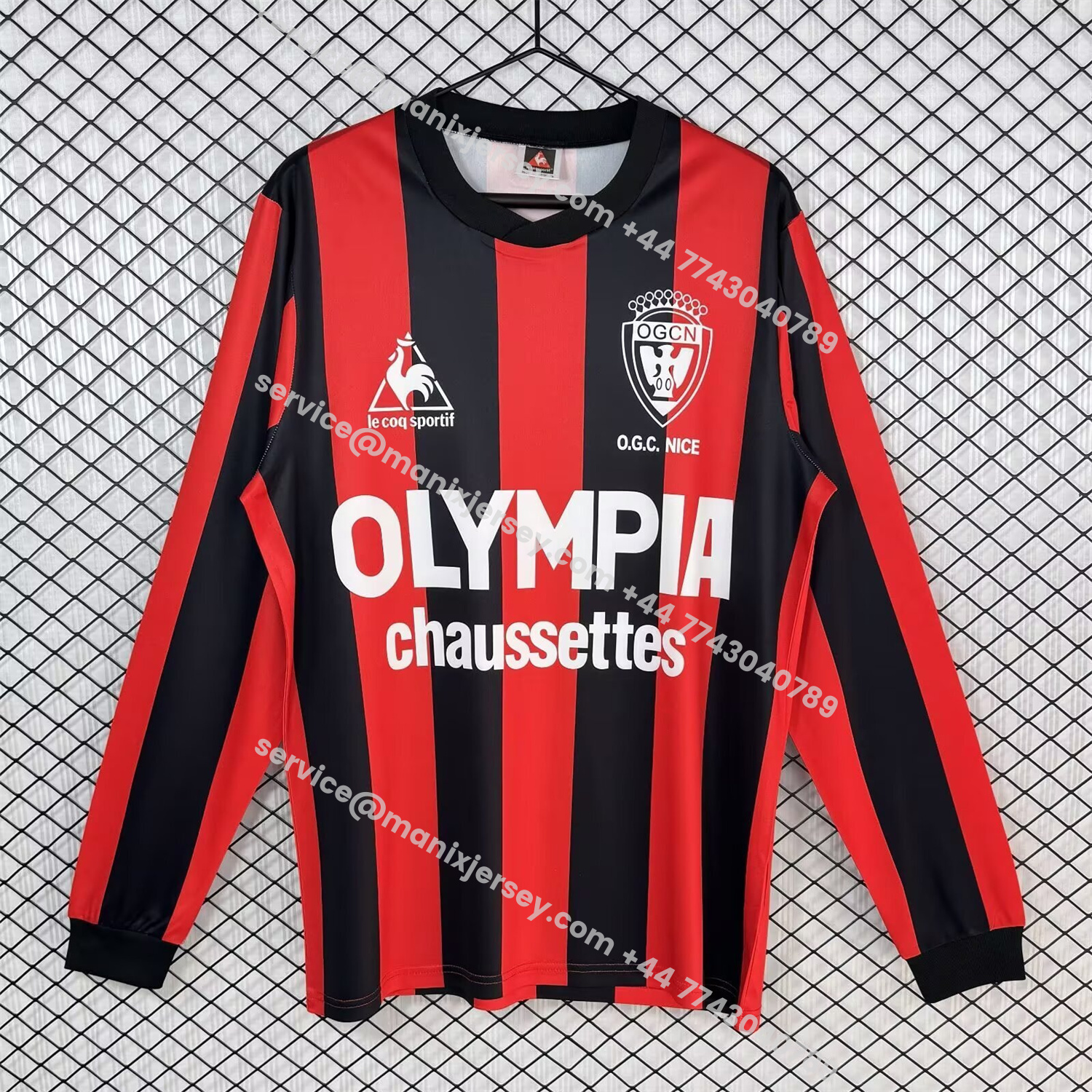 ManixJersey.com | Retro Nice 1977-78 Home Long Sleeves Jersey -Customize Name, Number and Patch | Worldwide Shipping