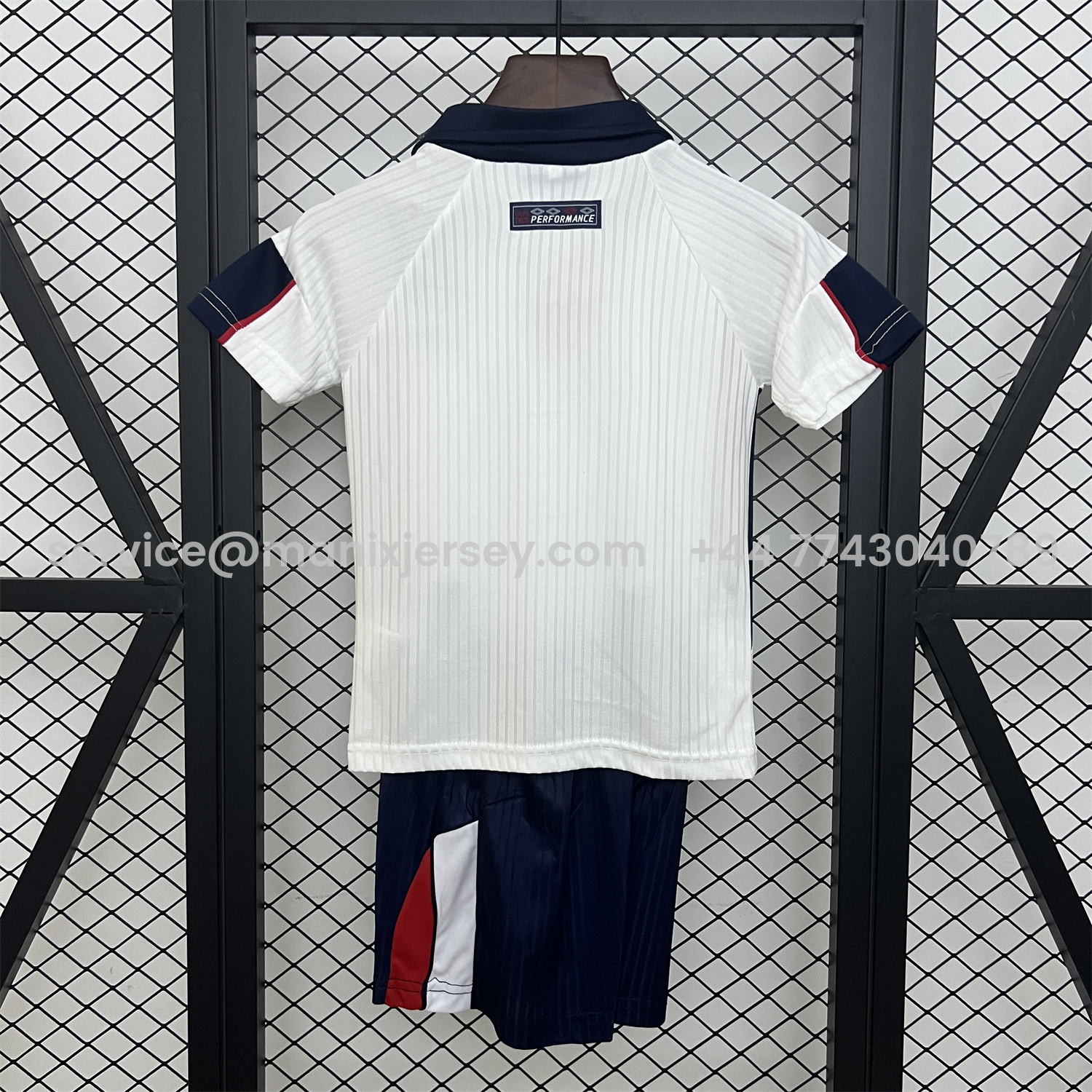ManixJersey.com | Retro England 1998 Home Kids Kit -Customize Name, Number and Patch | Worldwide Shipping