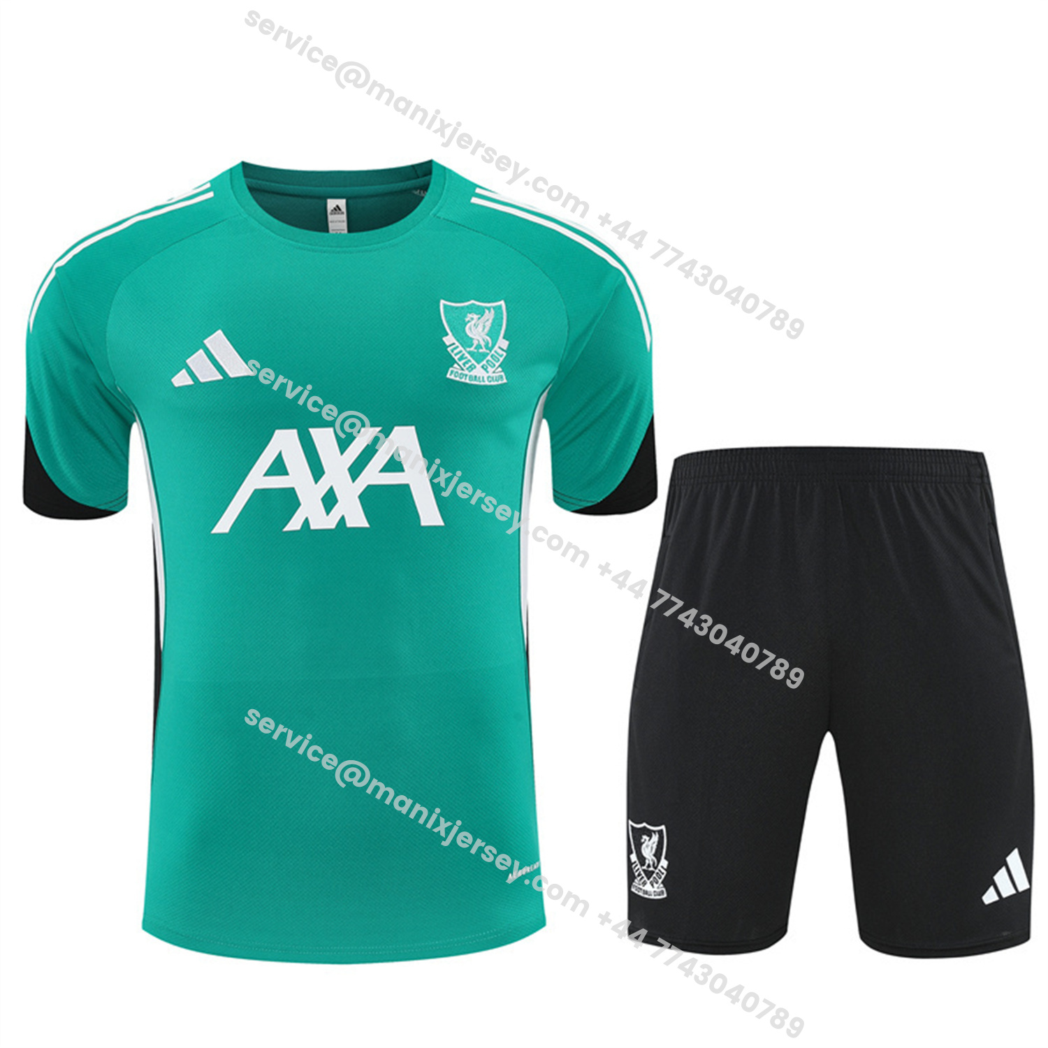 ManixJersey.com | Arsenal 25-26 Short-Sleeve Training Set - Green Top & Black Shorts -Customize Name, Number and Patch | Worldwide Shipping
