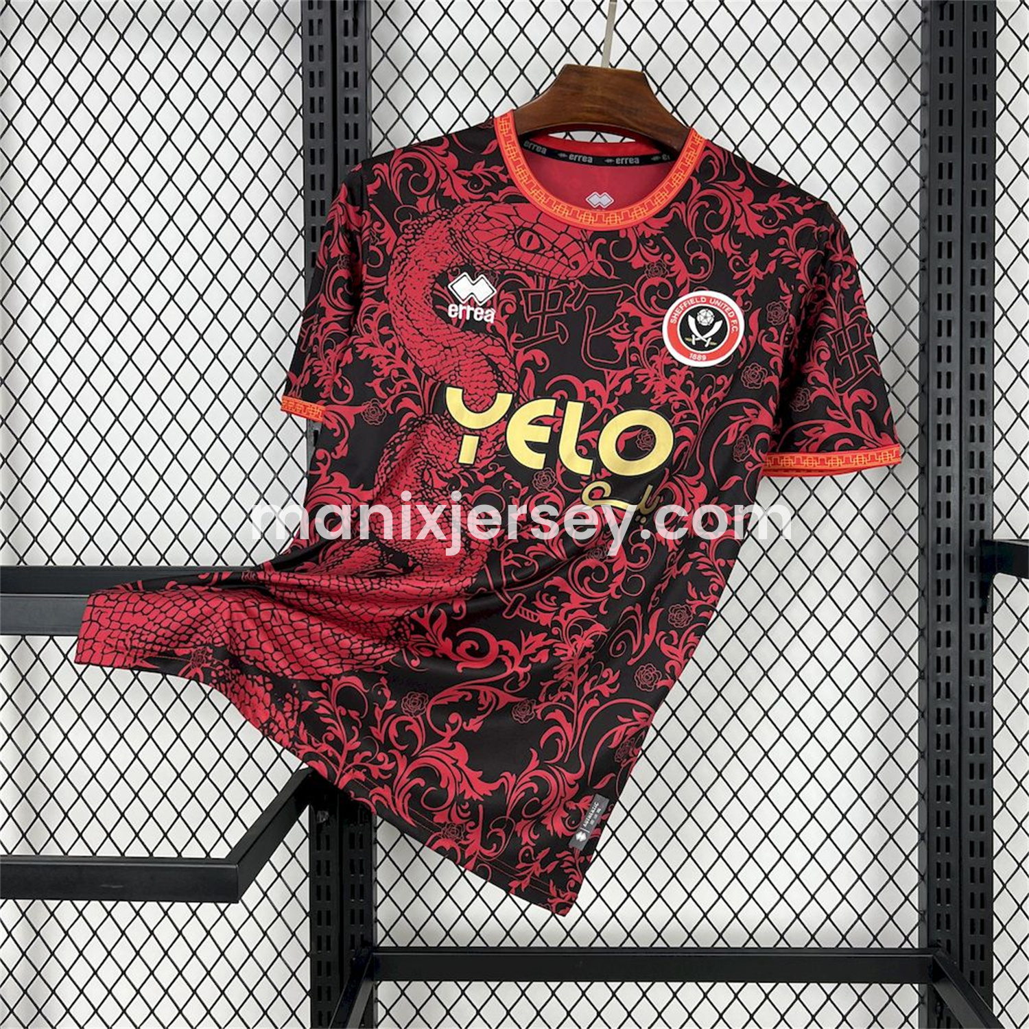 ManixJersey.com | Sheffield United 24-25 Pre-Match Chinese New Year Jersey - Fans Version -Customize Name, Number and Patch | Worldwide Shipping