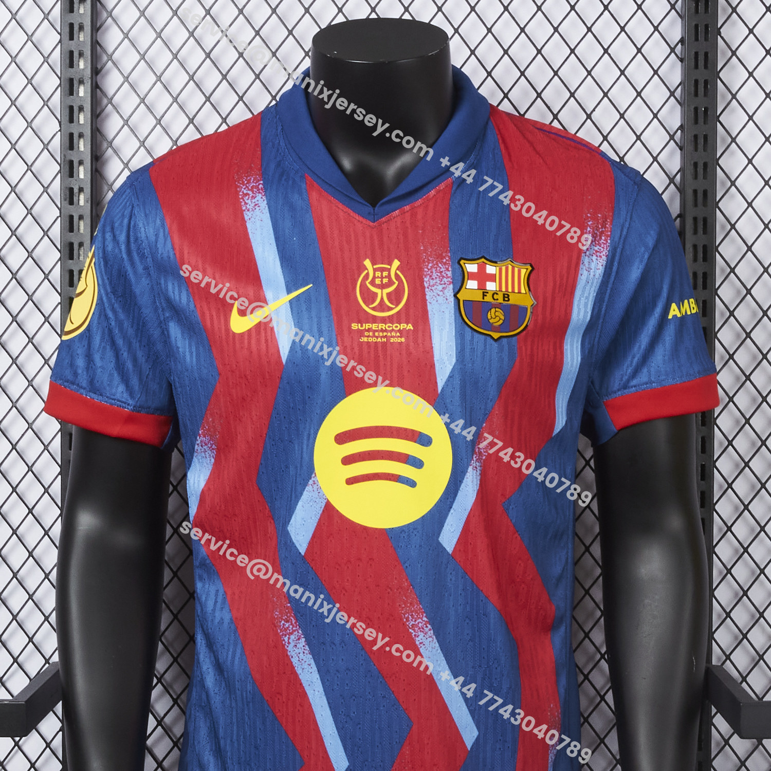 ManixJersey.com | Barcelona 25-26 Supercopa De España Fourth Jersey - Player Version -Customize Name, Number and Patch | Worldwide Shipping