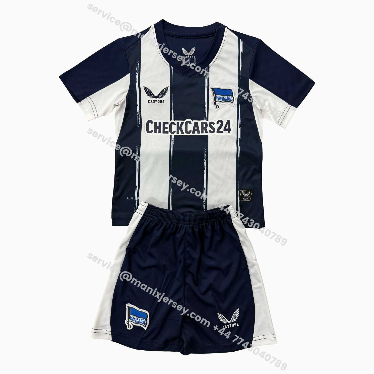 ManixJersey.com | Hertha BSC 25-26 Home Kids Kit -Customize Name, Number and Patch | Worldwide Shipping