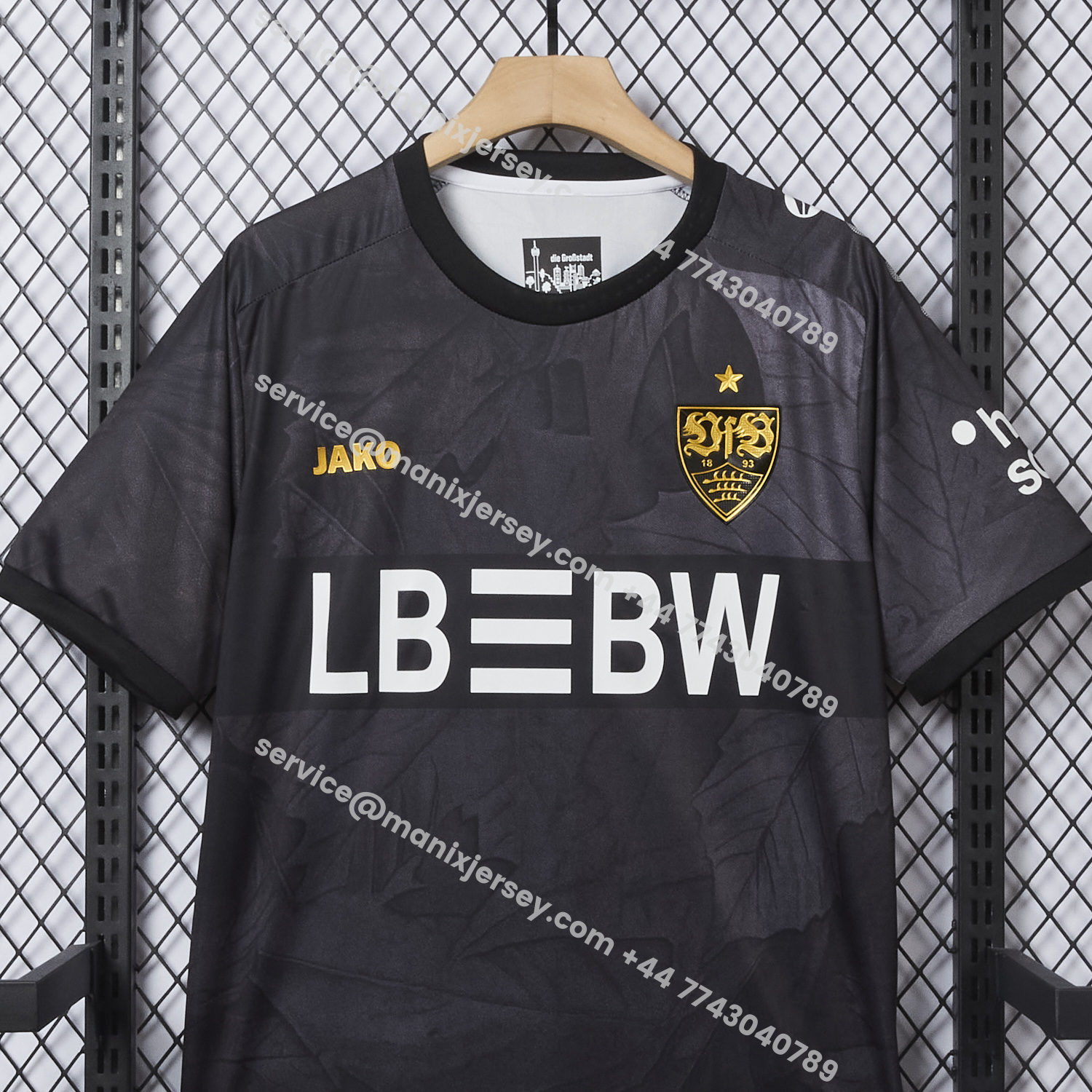 ManixJersey.com | VfB Stuttgart 25-26 Third Black Jersey - Fans Version -Customize Name, Number and Patch | Worldwide Shipping
