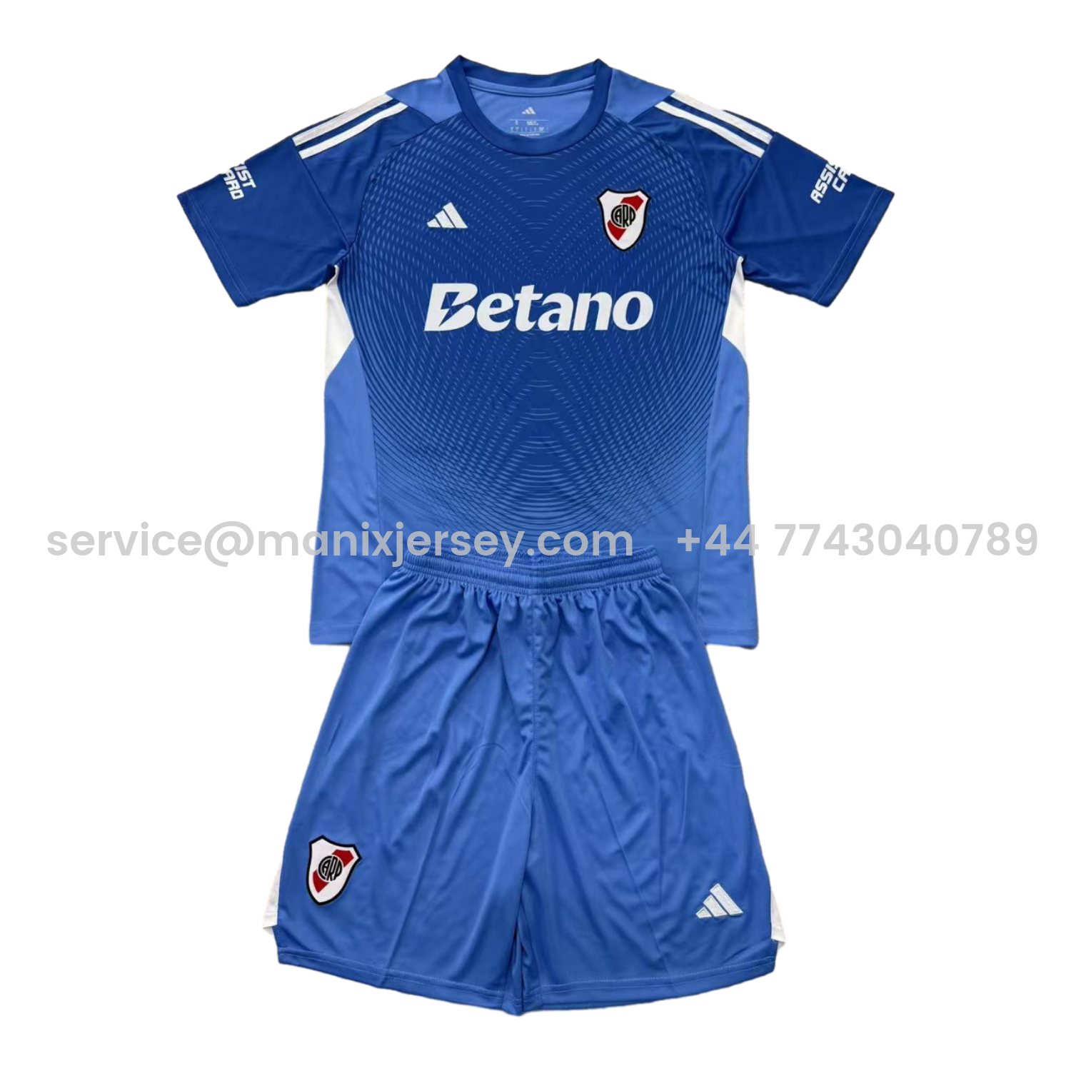 ManixJersey.com | River Plate 25-26 Blue Goalkeeper Men's Adult Jersey Set - Fans Version -Customize Name, Number and Patch | Worldwide Shipping