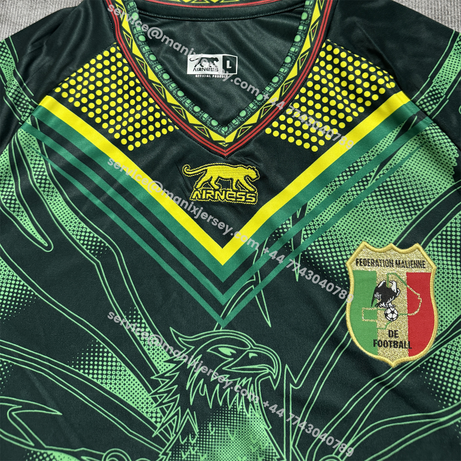 ManixJersey.com | Mali 2026 Eagle Black Green Jersey - Fans Version -Customize Name, Number and Patch | Worldwide Shipping