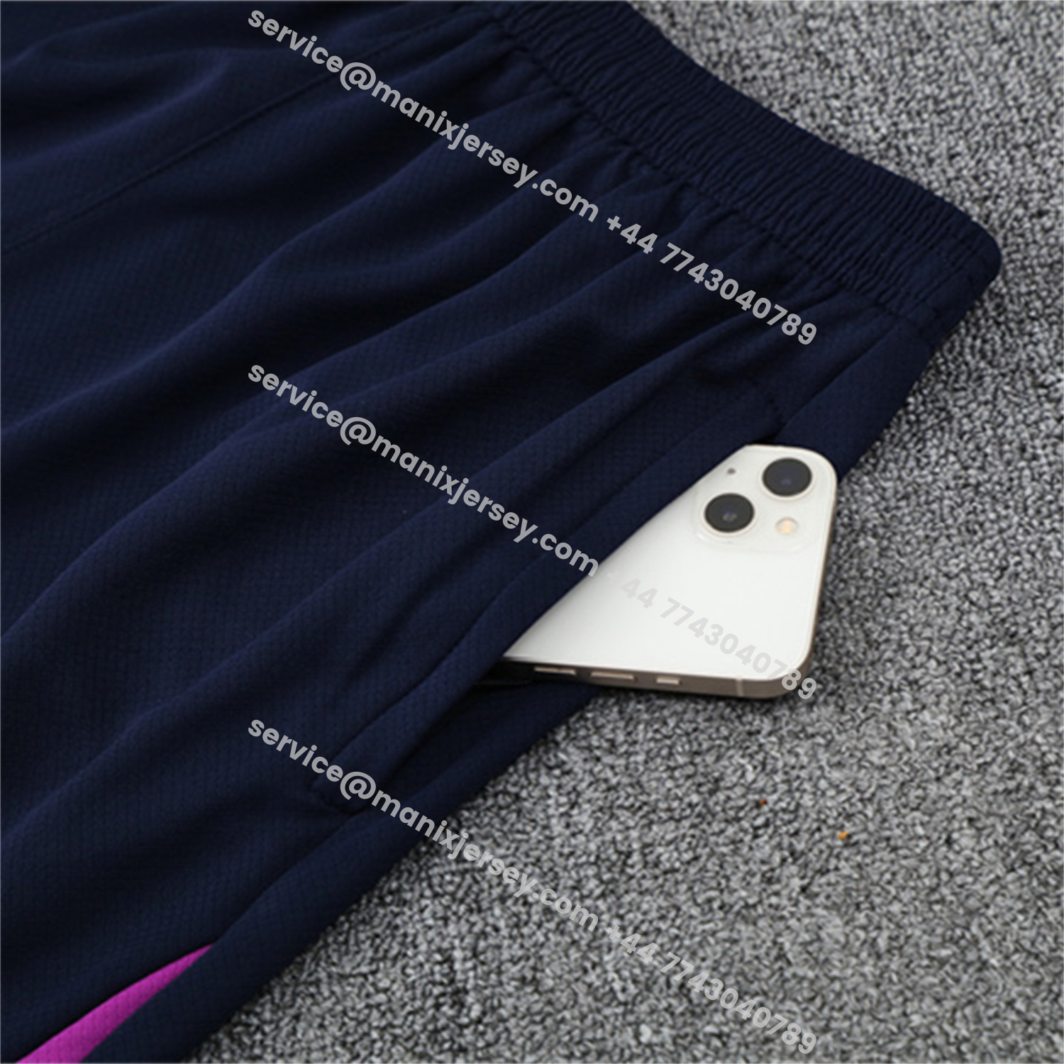 ManixJersey.com | Barcelona 25-26 Kids Short-Sleeve Training Set - Purple Top & Deep Blue Shorts -Customize Name, Number and Patch | Worldwide Shipping