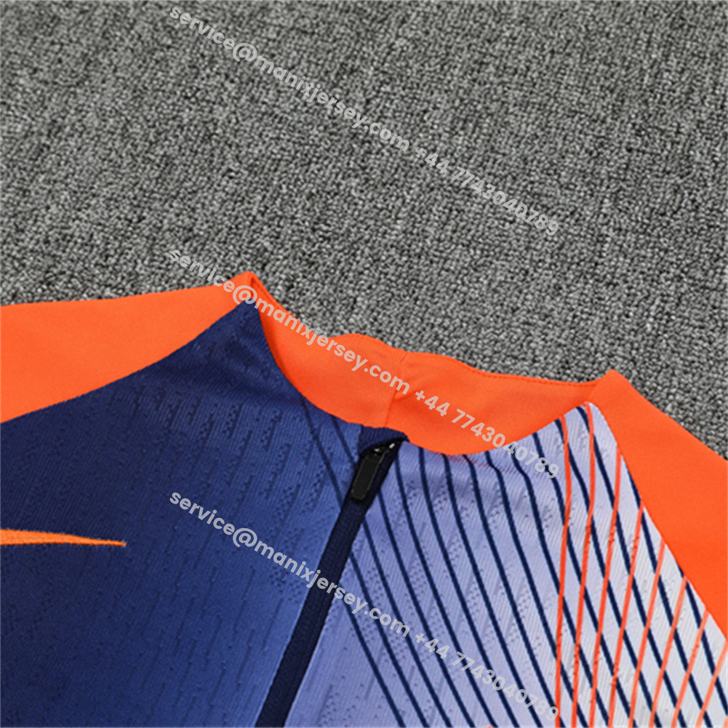 ManixJersey.com | Barcelona 25-26 Kids Long Sleeve Training Set - Red Blue Line Top & Blue Pants -Customize Name, Number and Patch | Worldwide Shipping