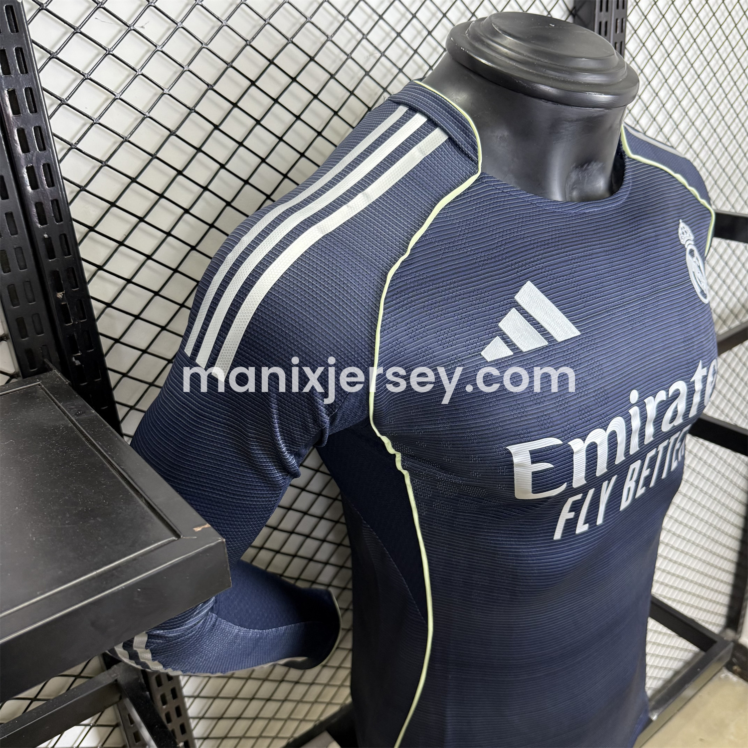 ManixJersey.com | Real Madrid 25-26 Away Long Sleeve Jersey - Player Version -Customize Name, Number and Patch | Worldwide Shipping