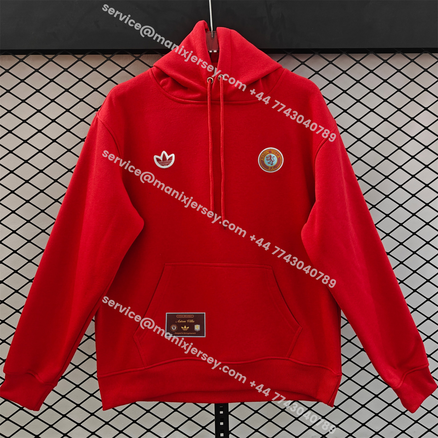 ManixJersey.com | Aston Villa 25-26 Originals Terrace Icon Unisex Pullover Hoodie -Customize Name, Number and Patch | Worldwide Shipping