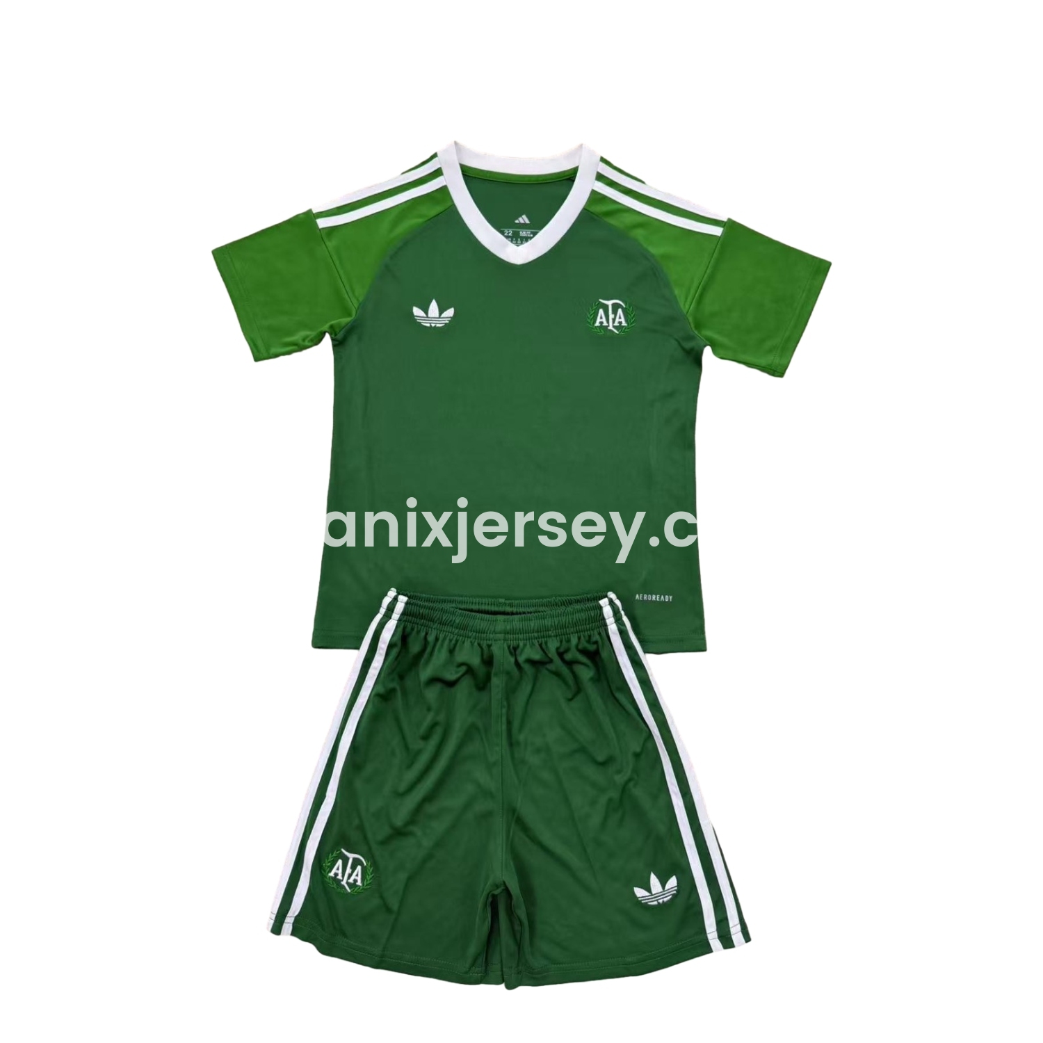 ManixJersey.com | Argentina 25-26 Throwback Trefoil Green Goalkeeper Men's Adult Jersey Set - Fans Version -Customize Name, Number and Patch | Worldwide Shipping