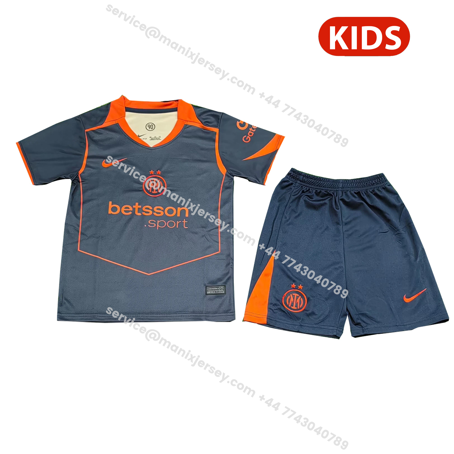 ManixJersey.com | Inter Milan 25-26 Third Kids Kit -Customize Name, Number and Patch | Worldwide Shipping