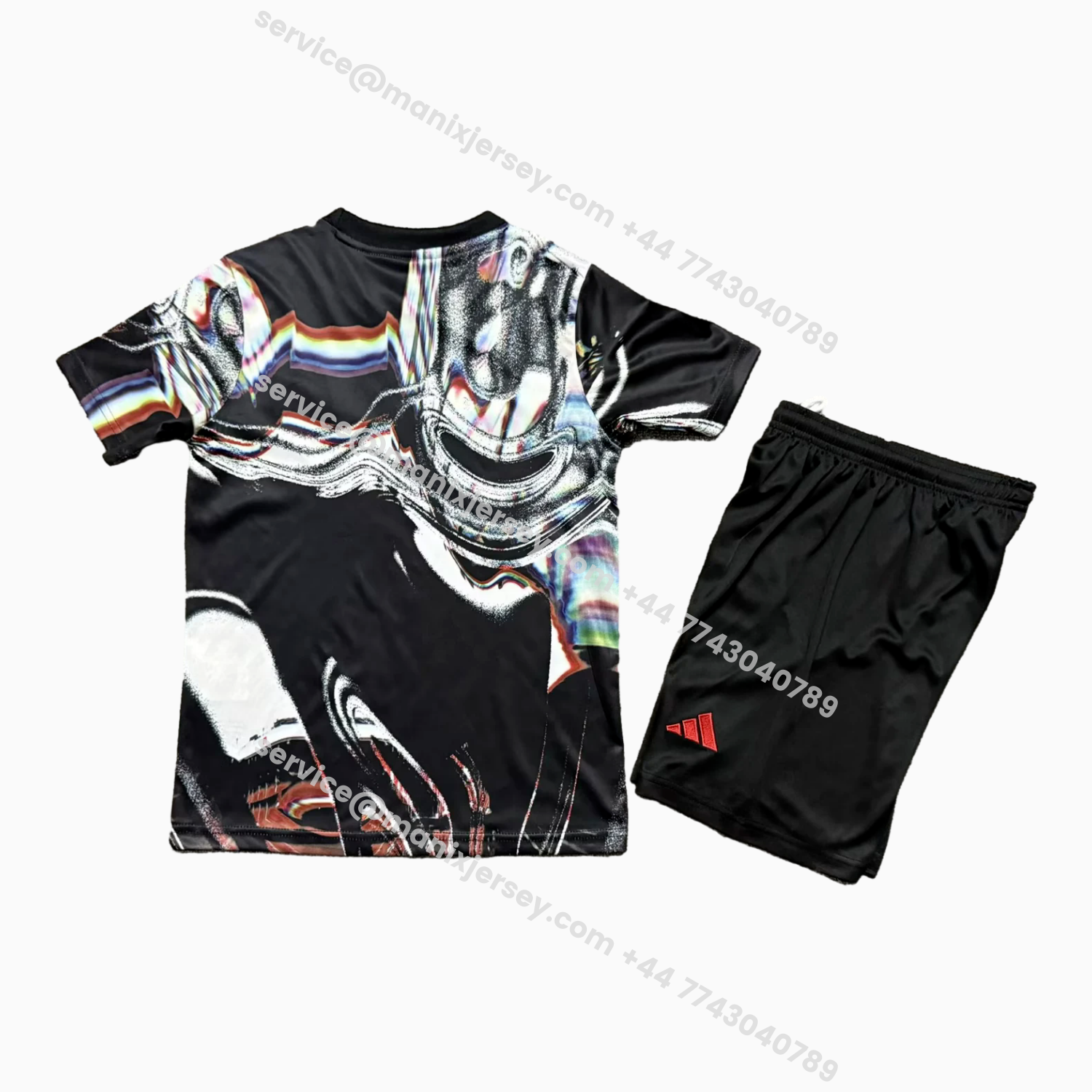 ManixJersey.com | Manchester United 25-26 Ripples Black Special Kids Kit -Customize Name, Number and Patch | Worldwide Shipping
