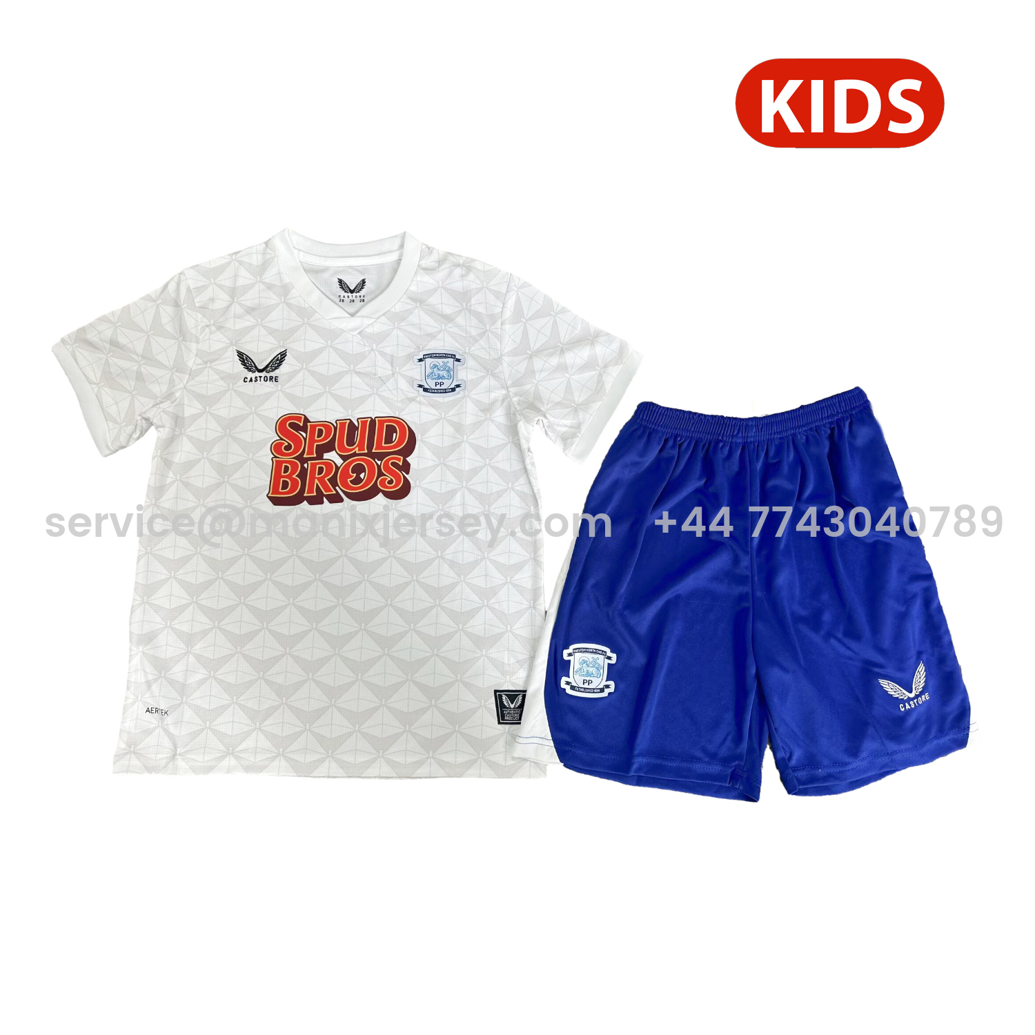 ManixJersey.com | Preston North End 25-26 Home Kids Kit -Customize Name, Number and Patch | Worldwide Shipping