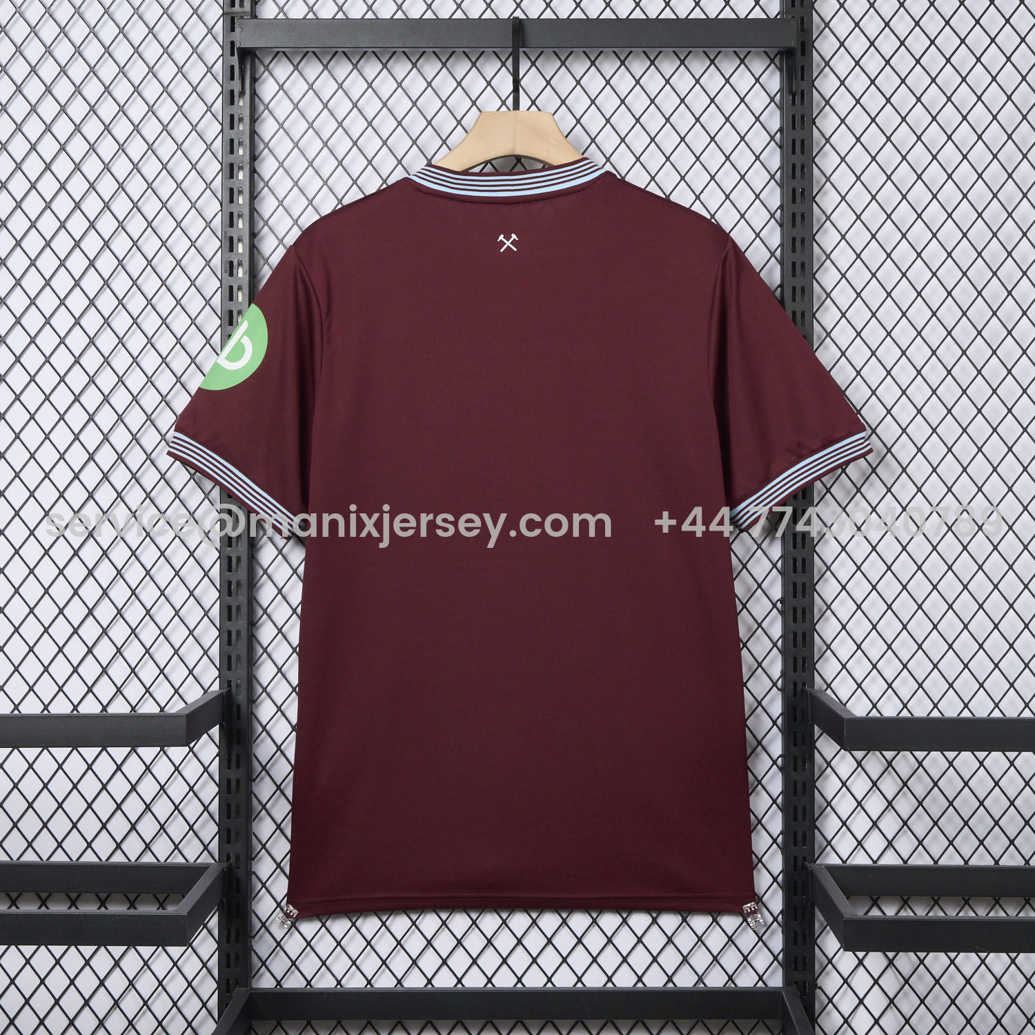 ManixJersey.com | West Ham United 25-26 Home Jersey - Fans Version -Customize Name, Number and Patch | Worldwide Shipping