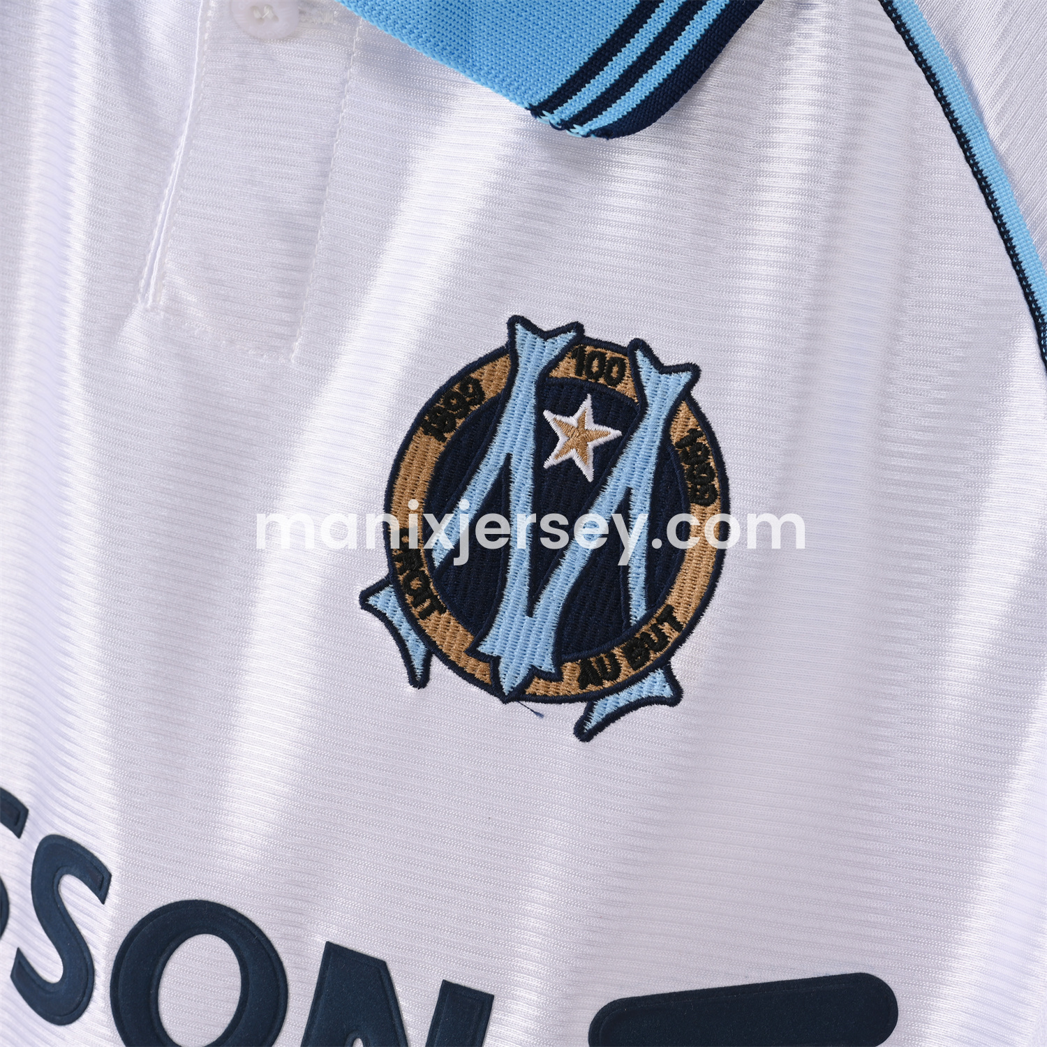 ManixJersey.com | Retro Marseille 1998-99 Home Jersey -Customize Name, Number and Patch | Worldwide Shipping