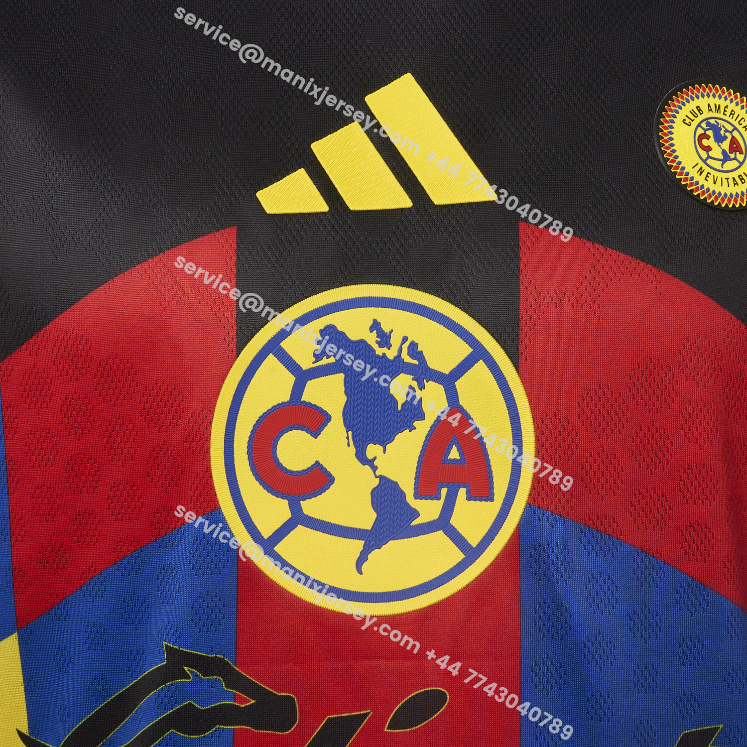 ManixJersey.com | 【Three-color Font】Club América 25-26 Home Yellow Jersey - Player Version -Customize Name, Number and Patch | Worldwide Shipping