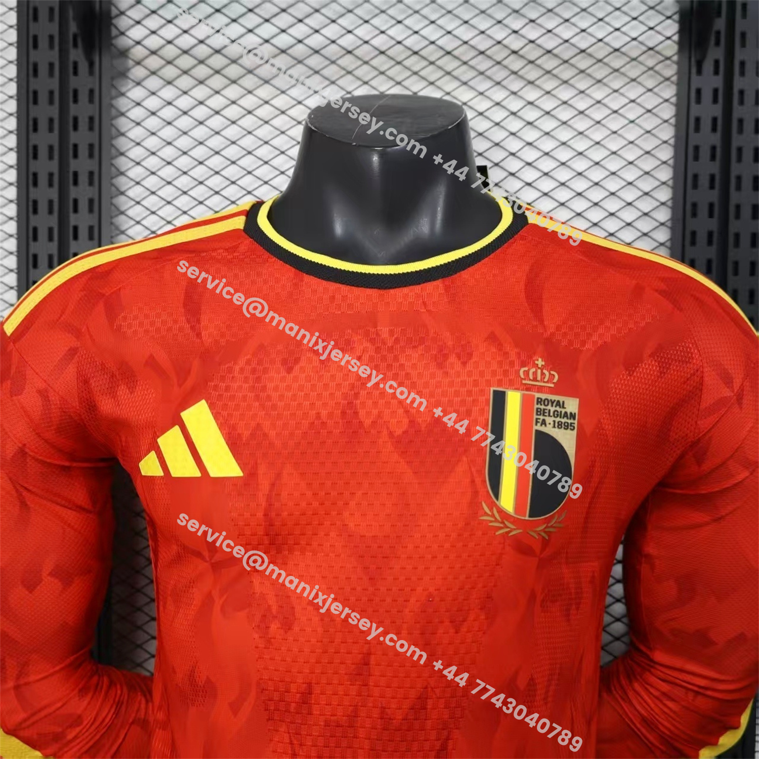 ManixJersey.com | Belgium 2026 Home Long Sleeves Jersey - Player Version -Customize Name, Number and Patch | Worldwide Shipping