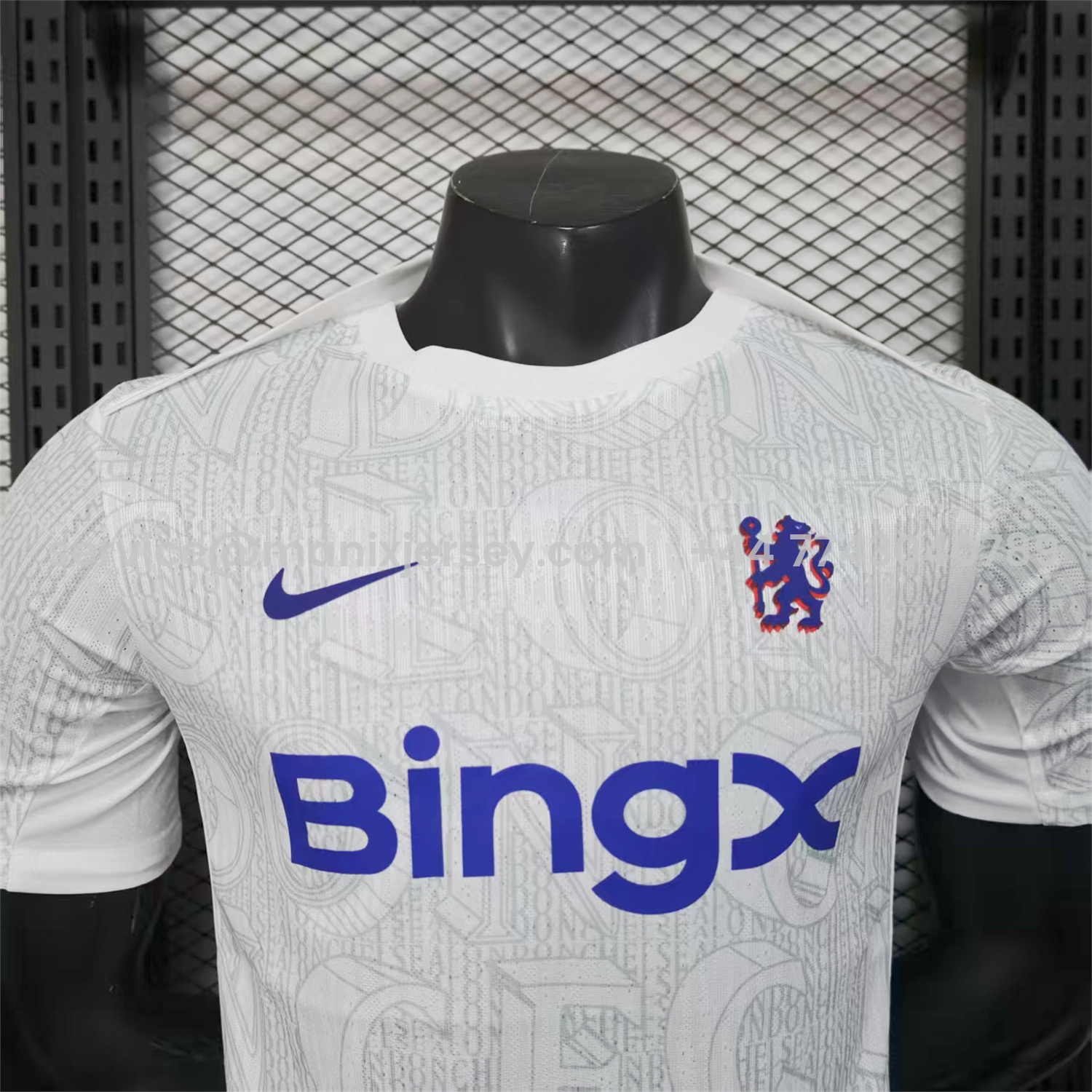 ManixJersey.com | C.H.E.L.S.E.A 25-26 White Pre-Match Training Jersey - Player Version -Customize Name, Number and Patch | Worldwide Shipping
