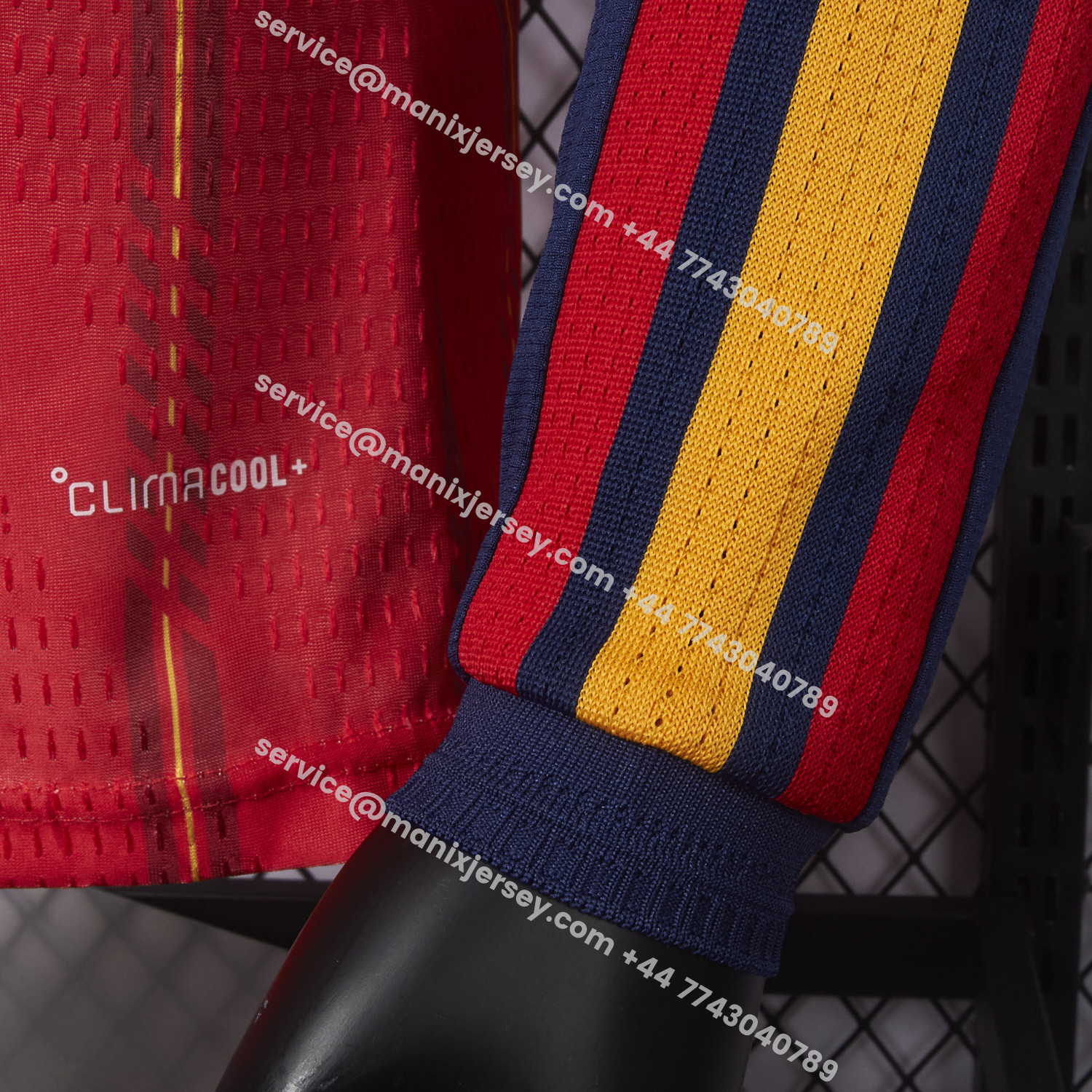 ManixJersey.com | Spain 2026 Home Long Sleeves Jersey - Player Version -Customize Name, Number and Patch | Worldwide Shipping