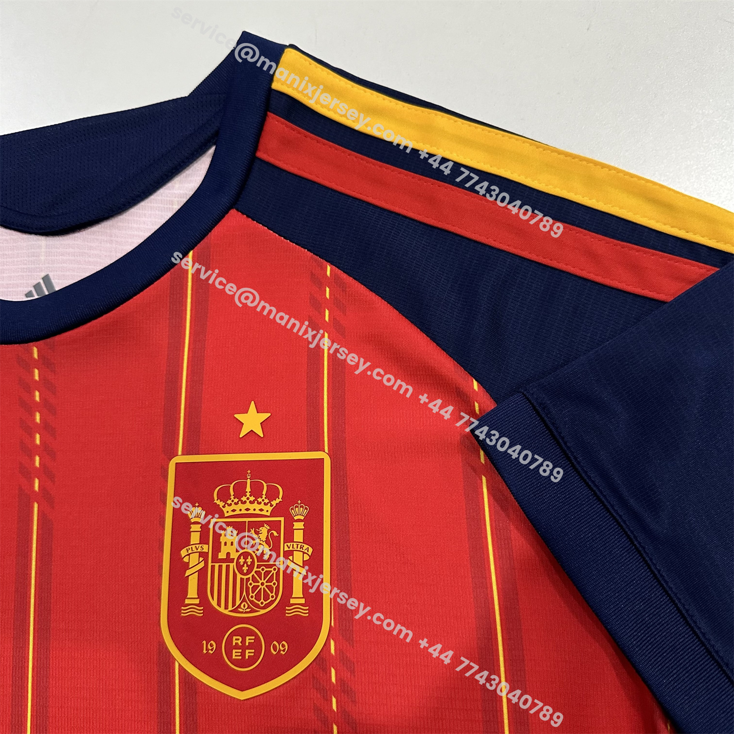 ManixJersey.com | Spain 2026 Home Red Jersey - Fans Version -Customize Name, Number and Patch | Worldwide Shipping