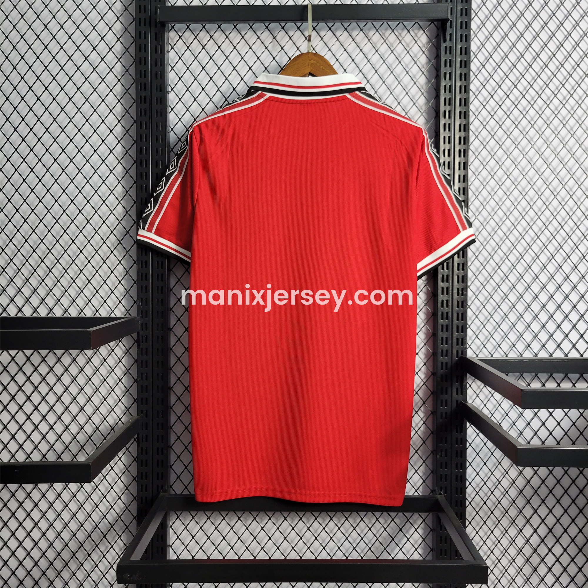 ManixJersey.com | Retro Manchester United 98-99 Home Jersey -Customize Name, Number and Patch | Worldwide Shipping