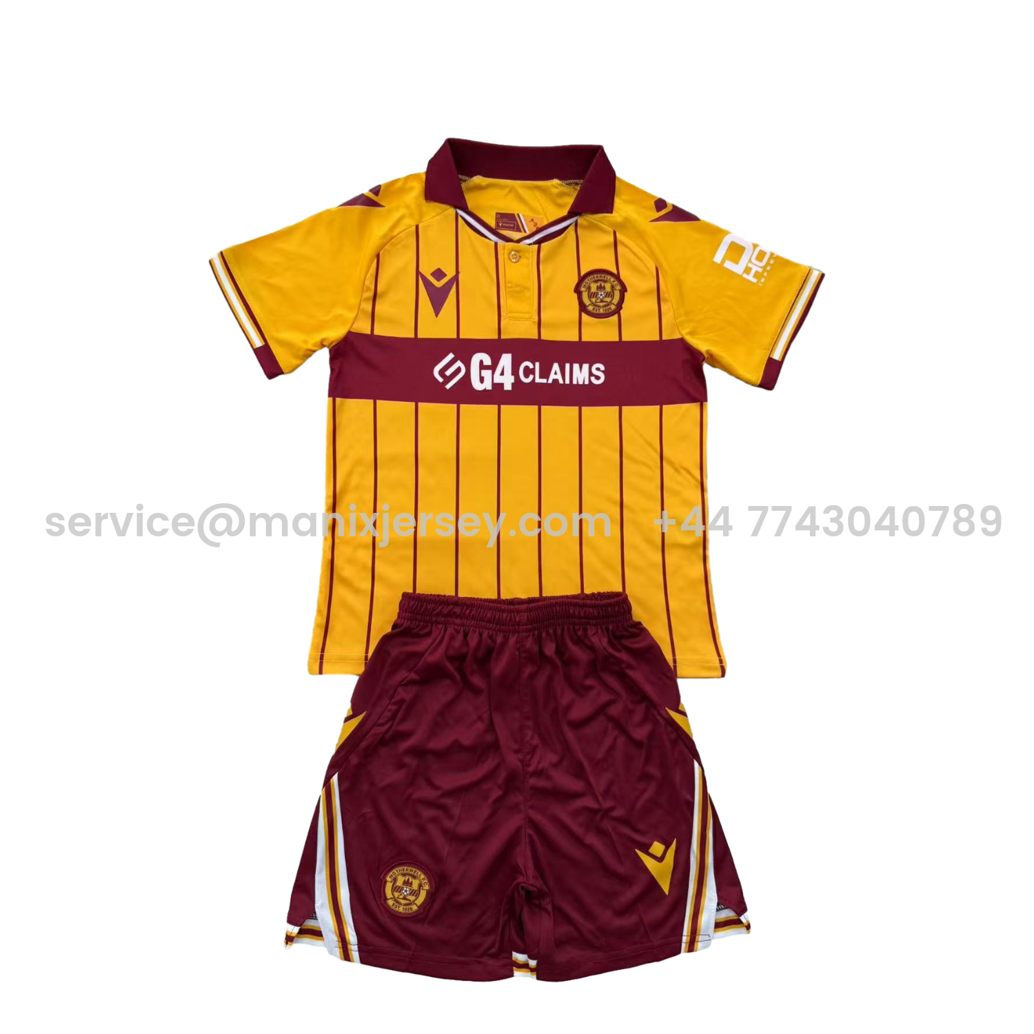 ManixJersey.com | Motherwell 25-26 Home Men's Adult Jersey Set - Fans Version -Customize Name, Number and Patch | Worldwide Shipping