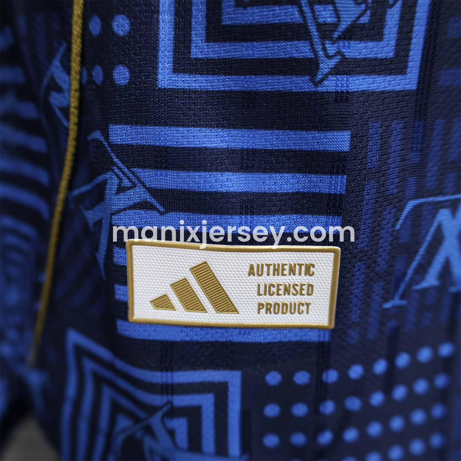ManixJersey.com | Real Madrid 25-26 Blue Gold Special Edition Jersey - Player Version -Customize Name, Number and Patch | Worldwide Shipping