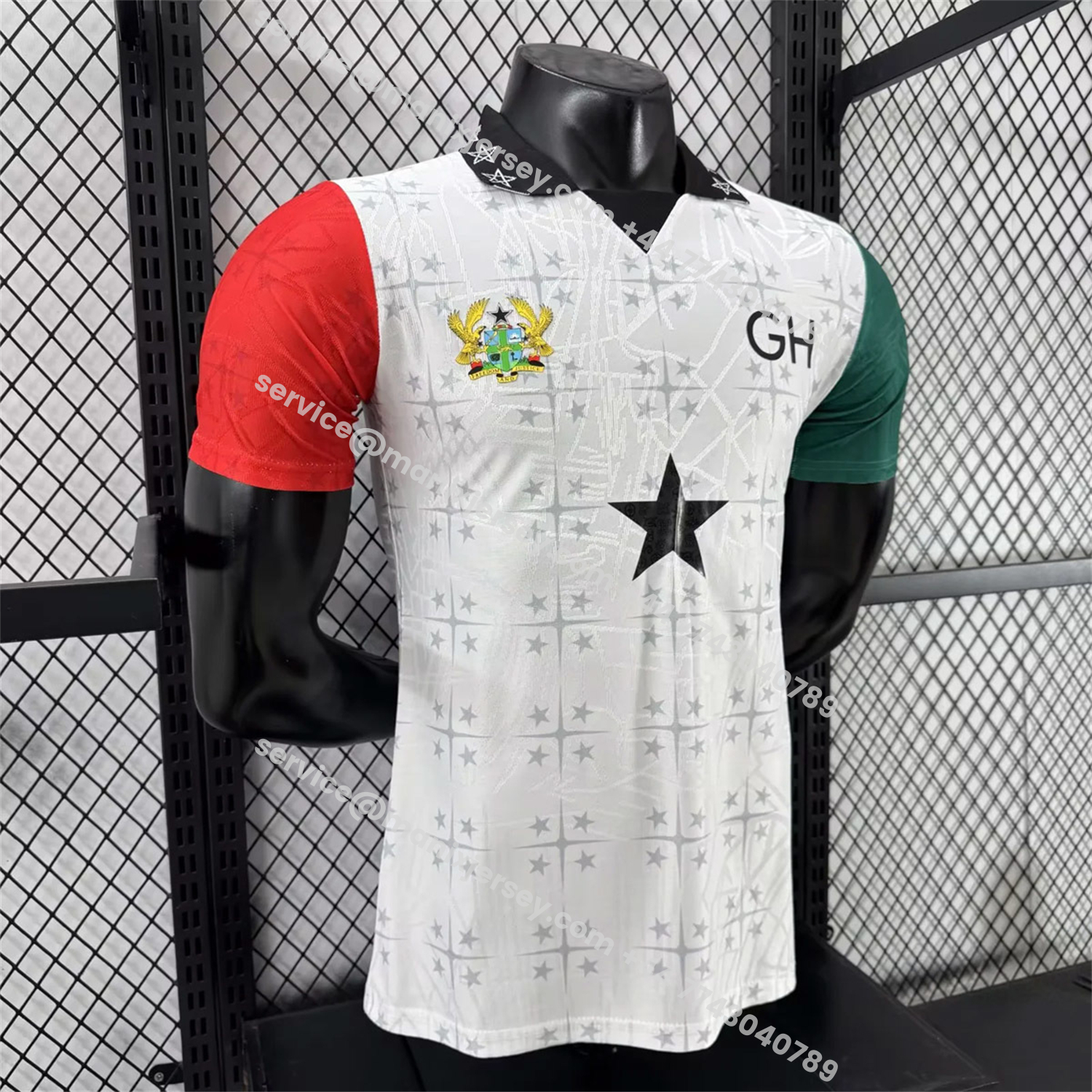 ManixJersey.com | Ghana 2026 Coat Of Arms White Special Jersey - Player Version -Customize Name, Number and Patch | Worldwide Shipping