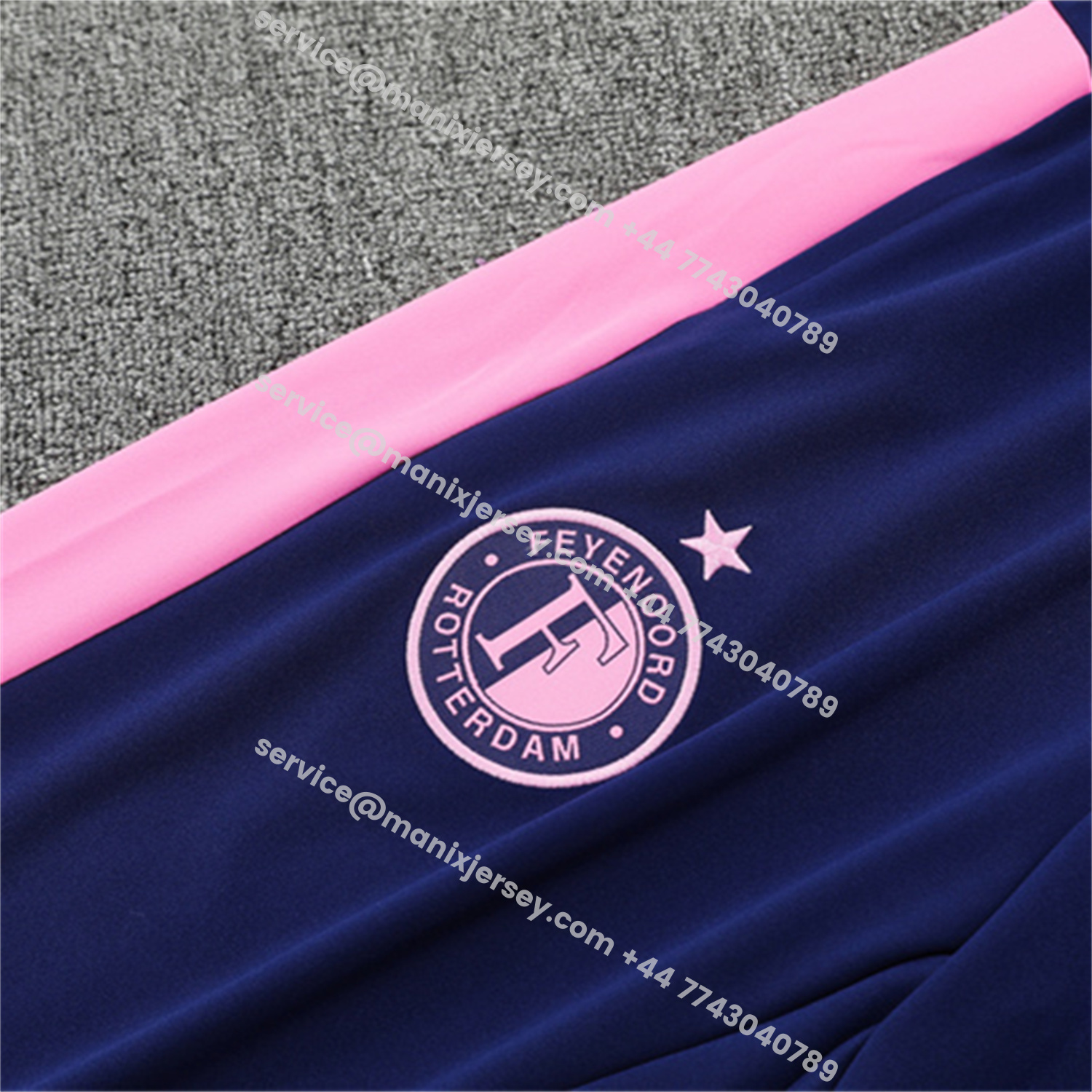 ManixJersey.com | Feyenoord 25-26 Long Sleeve Training Set - Royal Blue Top & Royal Blue Pants -Customize Name, Number and Patch | Worldwide Shipping