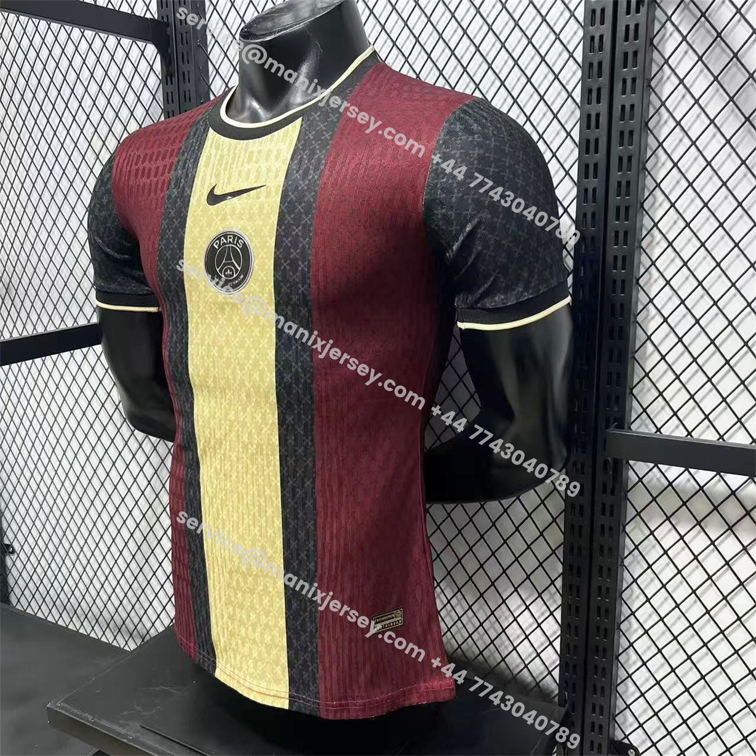 Paris Saint-Germain PSG 25-26 Red And Yellow Stripes Special Jersey - Player Version:football jersey mysite: unitedjerseyfootball 邓江浪:football