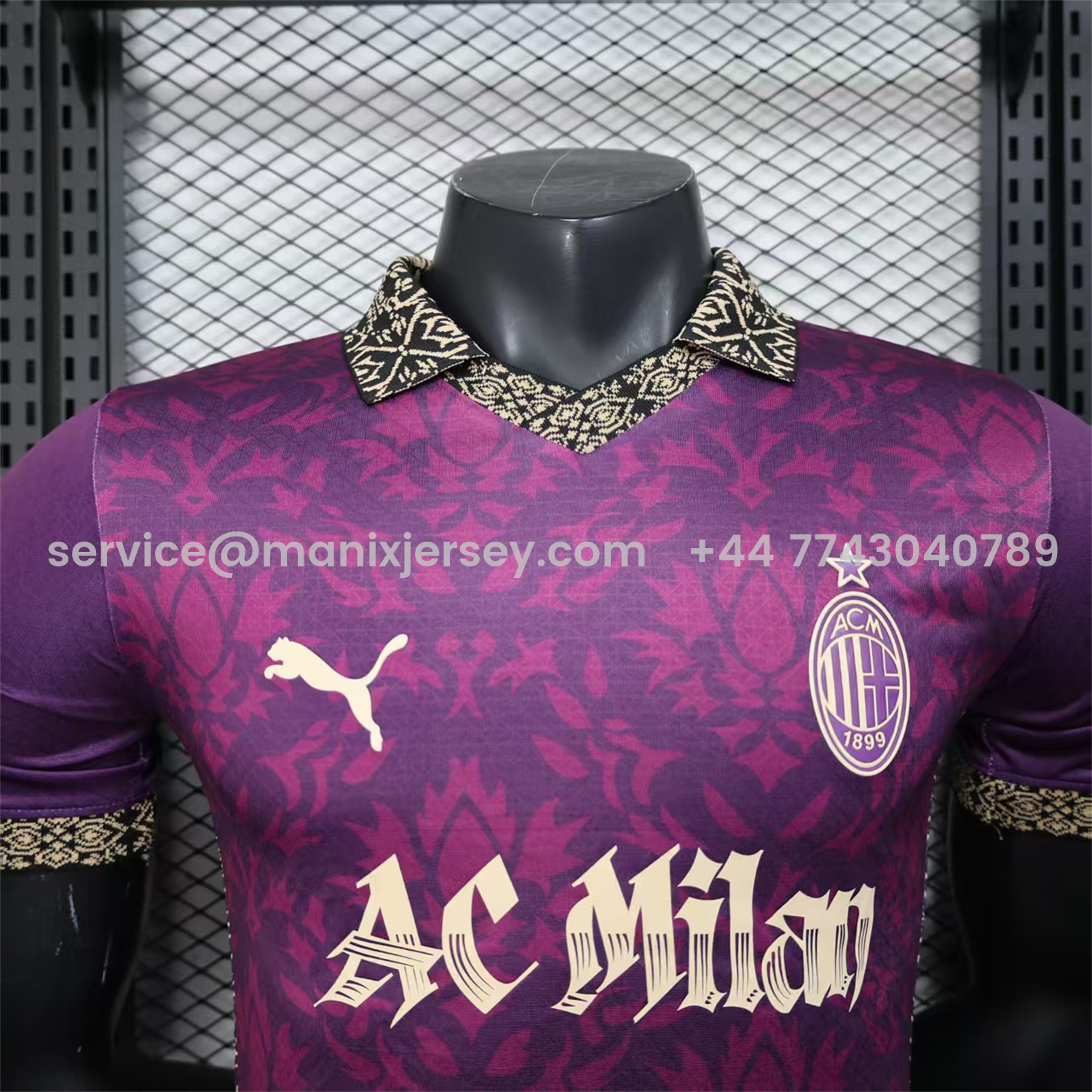 ManixJersey.com | AC Milan 25-26 Team Name Advertisement Purple POLO Special Jersey - Player Version -Customize Name, Number and Patch | Worldwide Shipping
