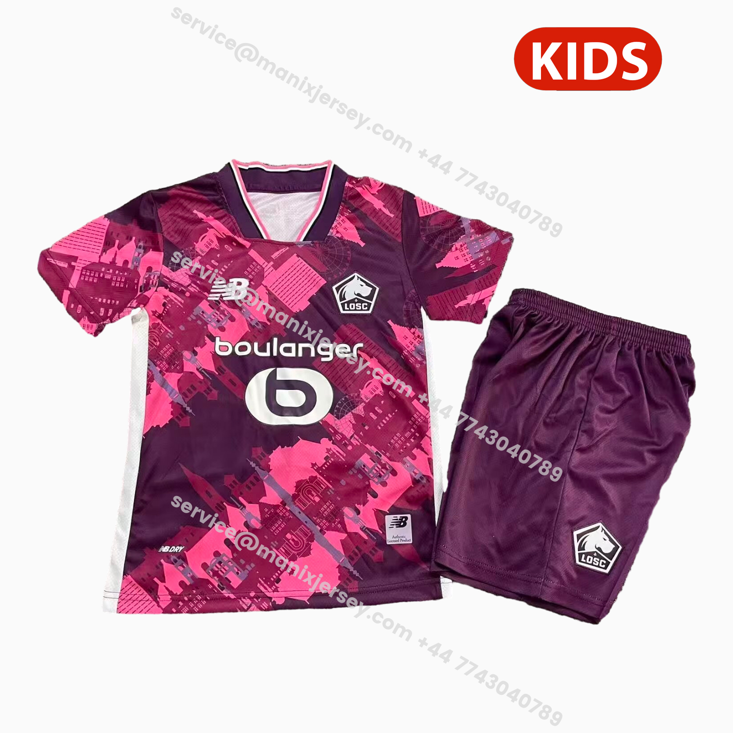 ManixJersey.com | Lille 25-26 Fourth Kids Kit -Customize Name, Number and Patch | Worldwide Shipping