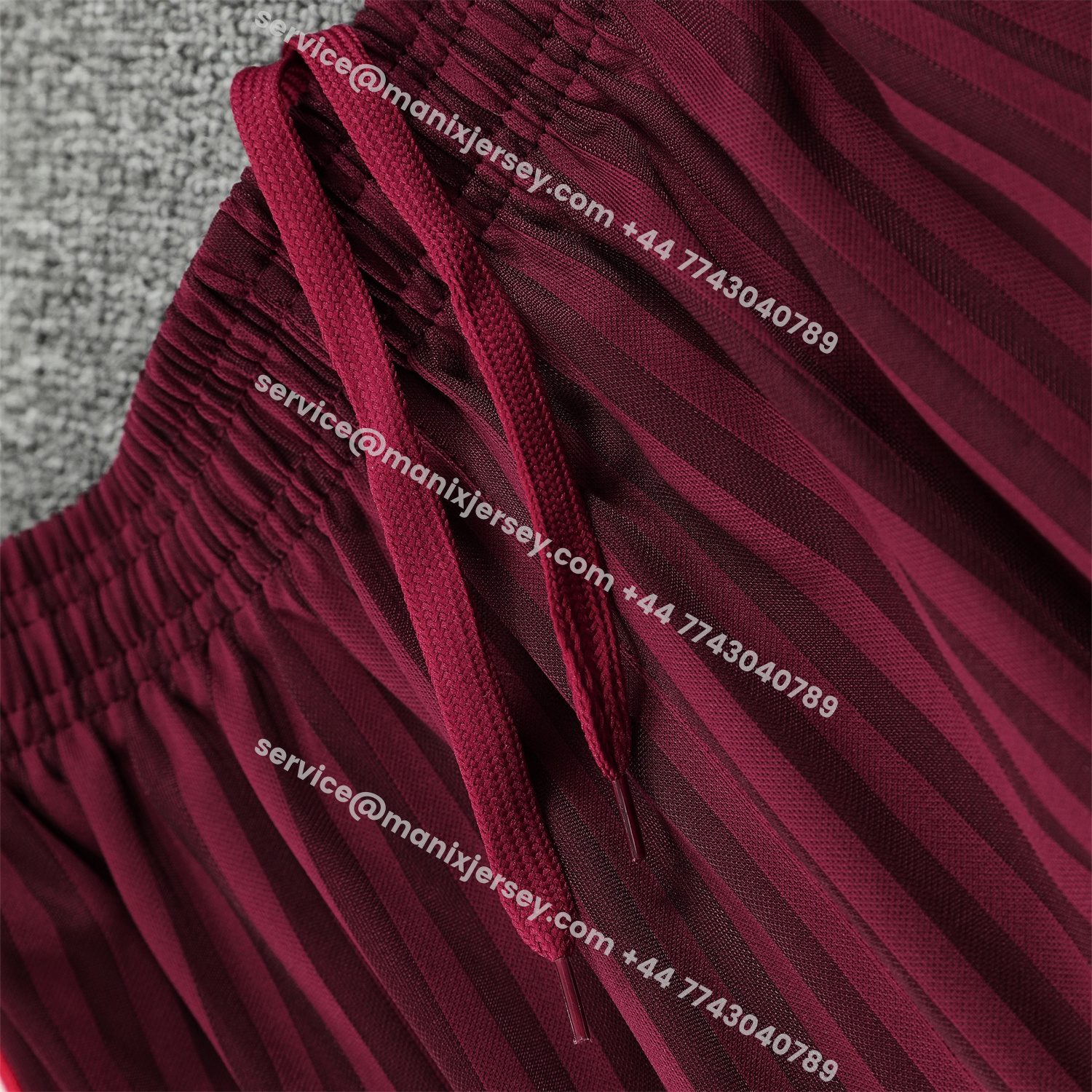 ManixJersey.com | Bayern Munich 25-26 Vest Training Set - Wine Red Lines Vest & Wine Red Lines Shorts -Customize Name, Number and Patch | Worldwide Shipping