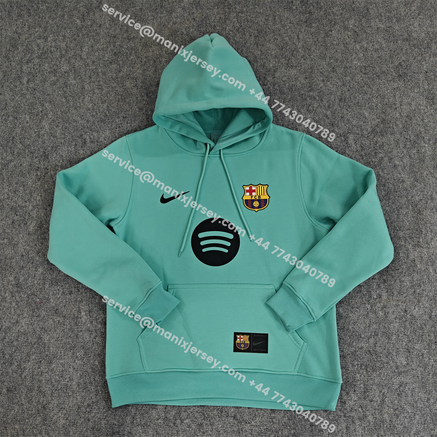 ManixJersey.com | Barcelona 25-26 Big Logo Unisex Pullover Hoodie -Customize Name, Number and Patch | Worldwide Shipping