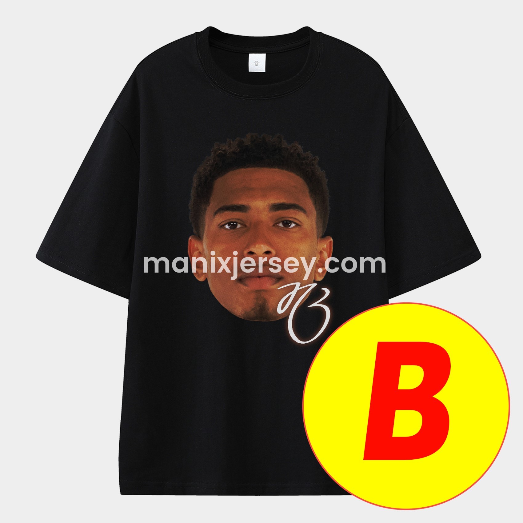 ManixJersey.com | Bellingham Real Madrid England Unisex Pure Cotton T-shirt -Customize Name, Number and Patch | Worldwide Shipping