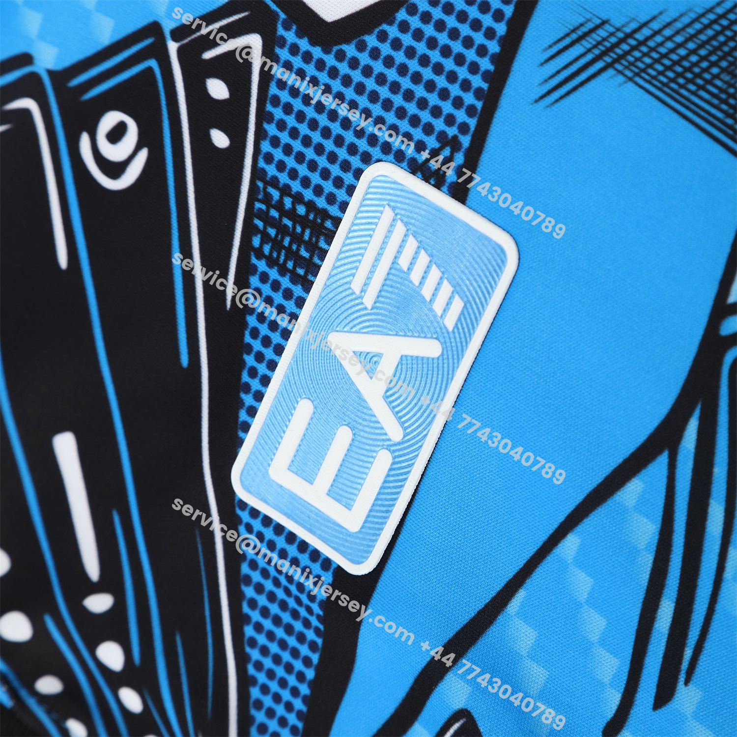 ManixJersey.com | Napoli 25-26 Vest Training Set - Blue Mecha Vest & Black Shorts -Customize Name, Number and Patch | Worldwide Shipping