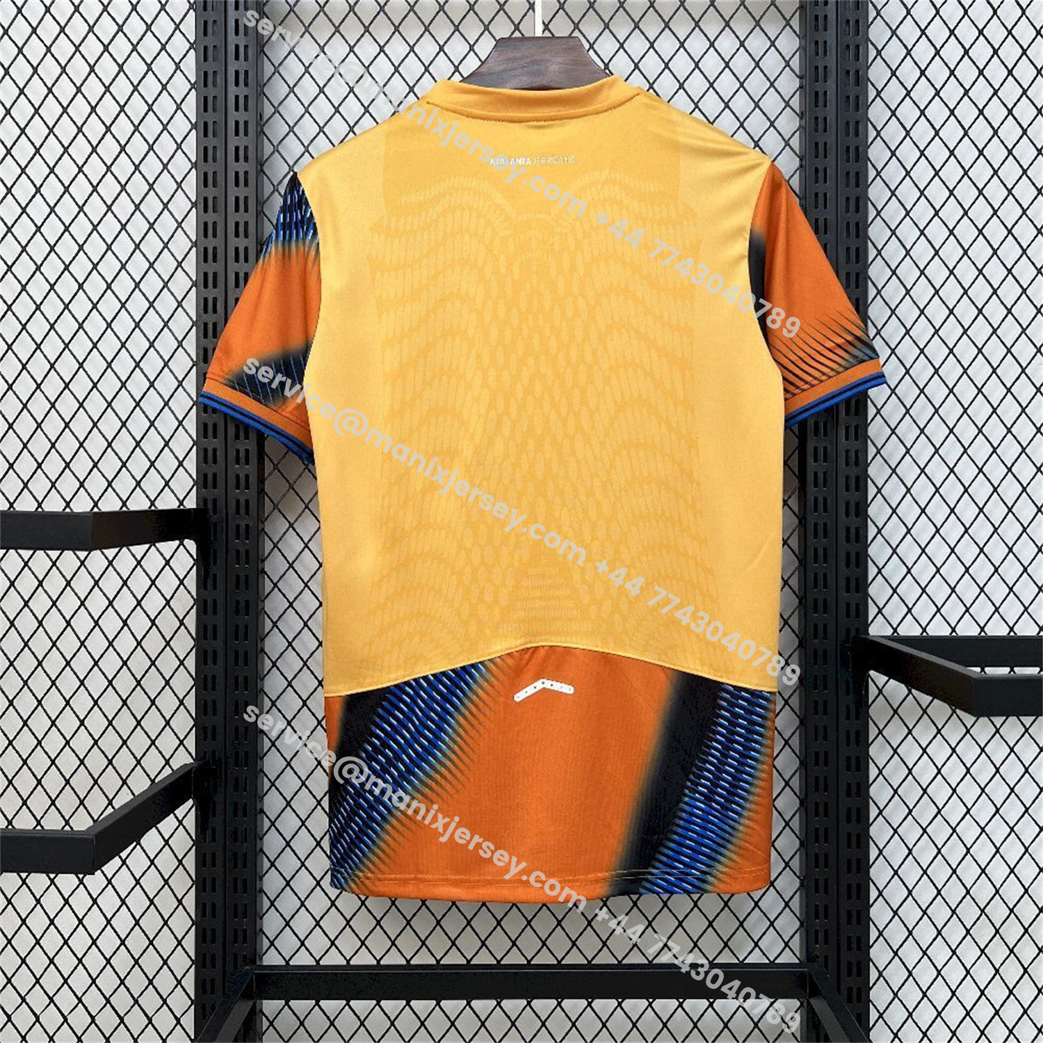 ManixJersey.com | Atalanta 25-26 Third Orange And Blue Jersey - Fans Version -Customize Name, Number and Patch | Worldwide Shipping
