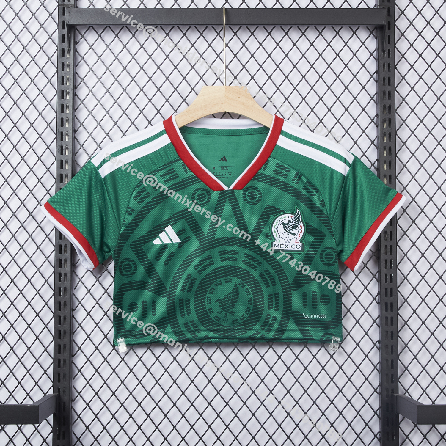 ManixJersey.com | Women's Mexico 2026 Home Cropped Jersey -Customize Name, Number and Patch | Worldwide Shipping