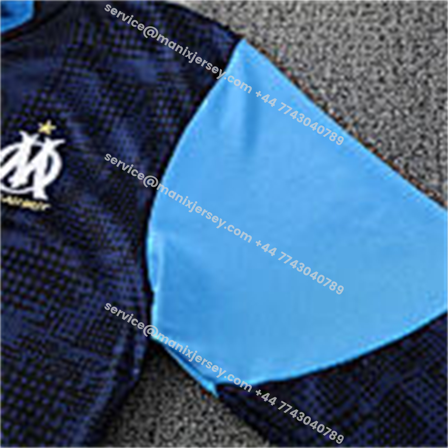 ManixJersey.com | Marseille 25-26 Long Sleeve Training Set - Royal Blue Top & Royal Blue Pants -Customize Name, Number and Patch | Worldwide Shipping