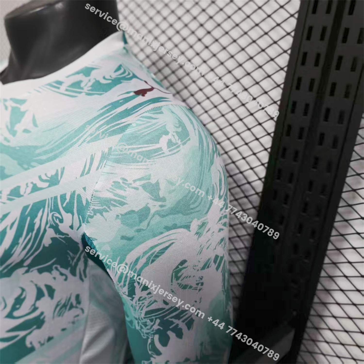 ManixJersey.com | Portugal 2026 Away White And Cyan Long Sleeves Jersey - Player Version -Customize Name, Number and Patch | Worldwide Shipping