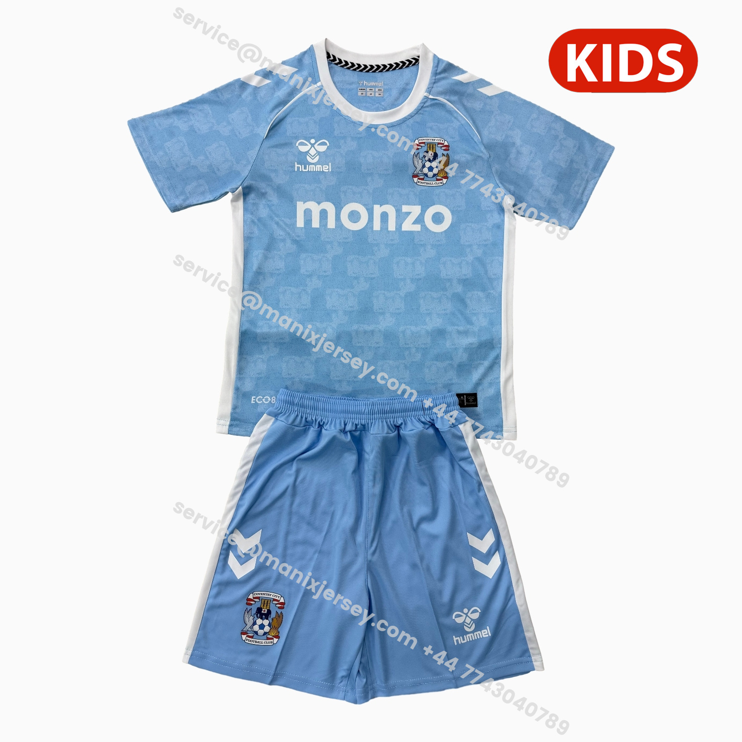 ManixJersey.com | Coventry City 25-26 Home Kids Kit -Customize Name, Number and Patch | Worldwide Shipping