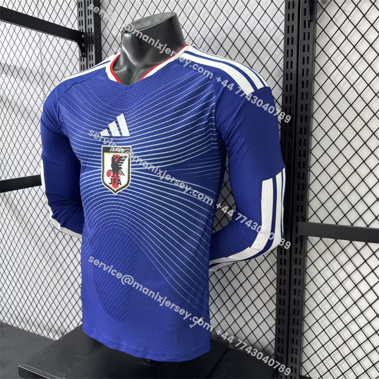 ManixJersey.com | Japan 2026 Home Deep Blue Long Sleeves Jersey - Player Version -Customize Name, Number and Patch | Worldwide Shipping