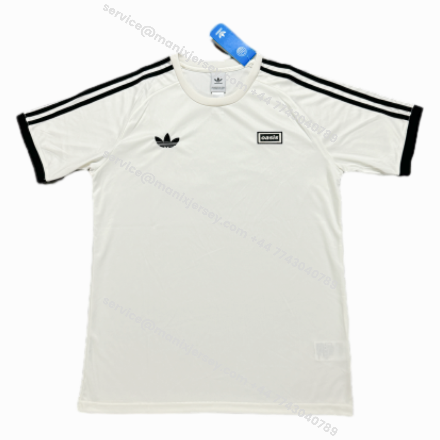 ManixJersey.com | Adidas 25-26 Oasis Originals Tour White Jersey - Fans Version -Customize Name, Number and Patch | Worldwide Shipping