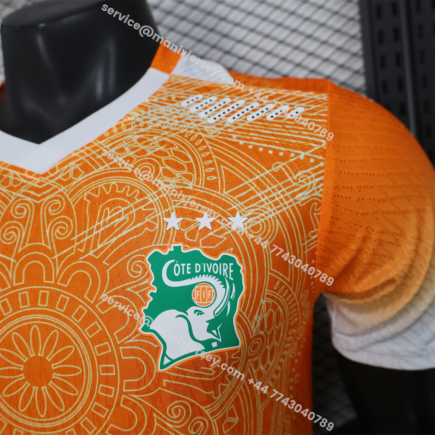 ManixJersey.com | Ivory Coast 2026 Orange And White Special Jersey - Player Version -Customize Name, Number and Patch | Worldwide Shipping