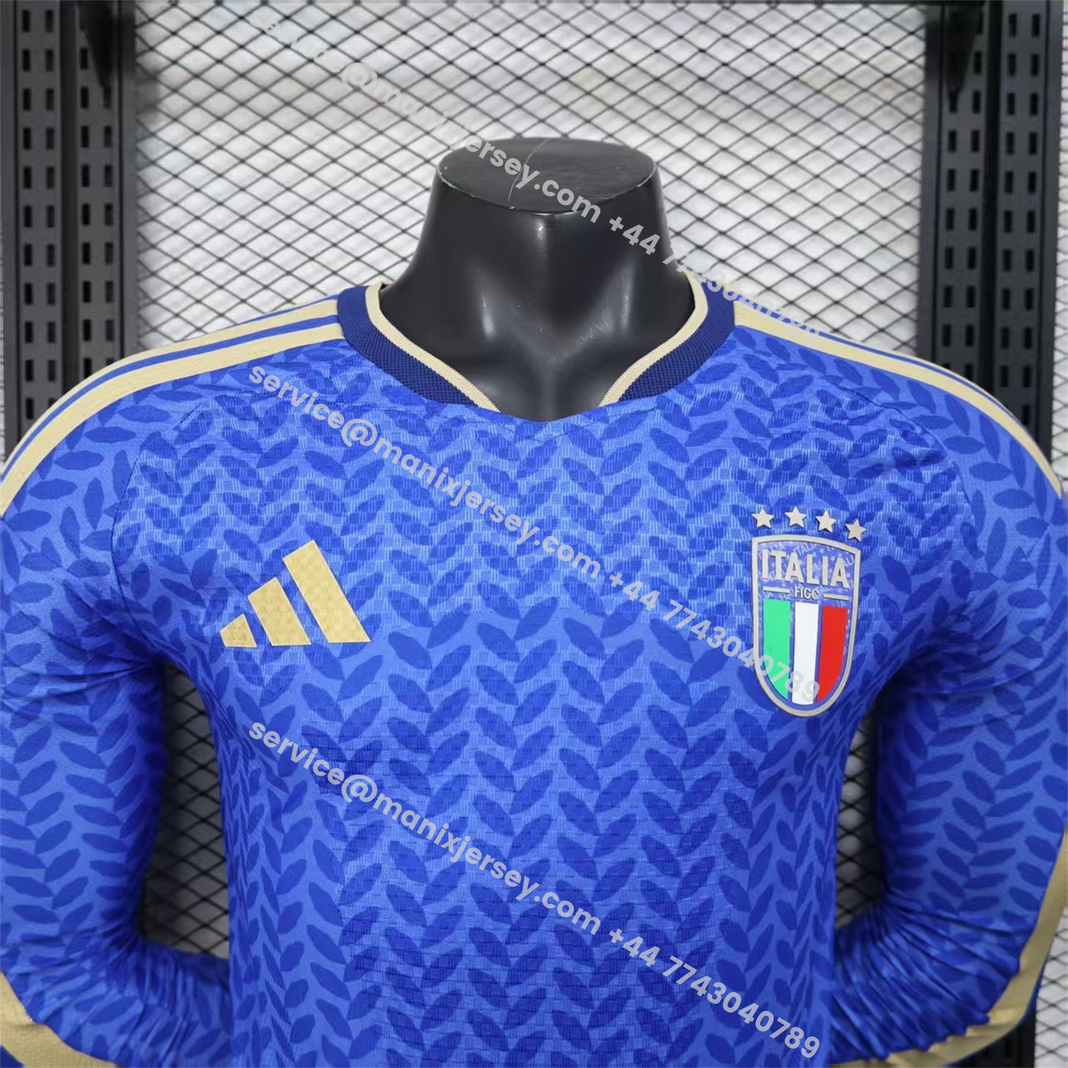 ManixJersey.com | Italy 2026 Home Long Sleeves Jersey - Player Version -Customize Name, Number and Patch | Worldwide Shipping