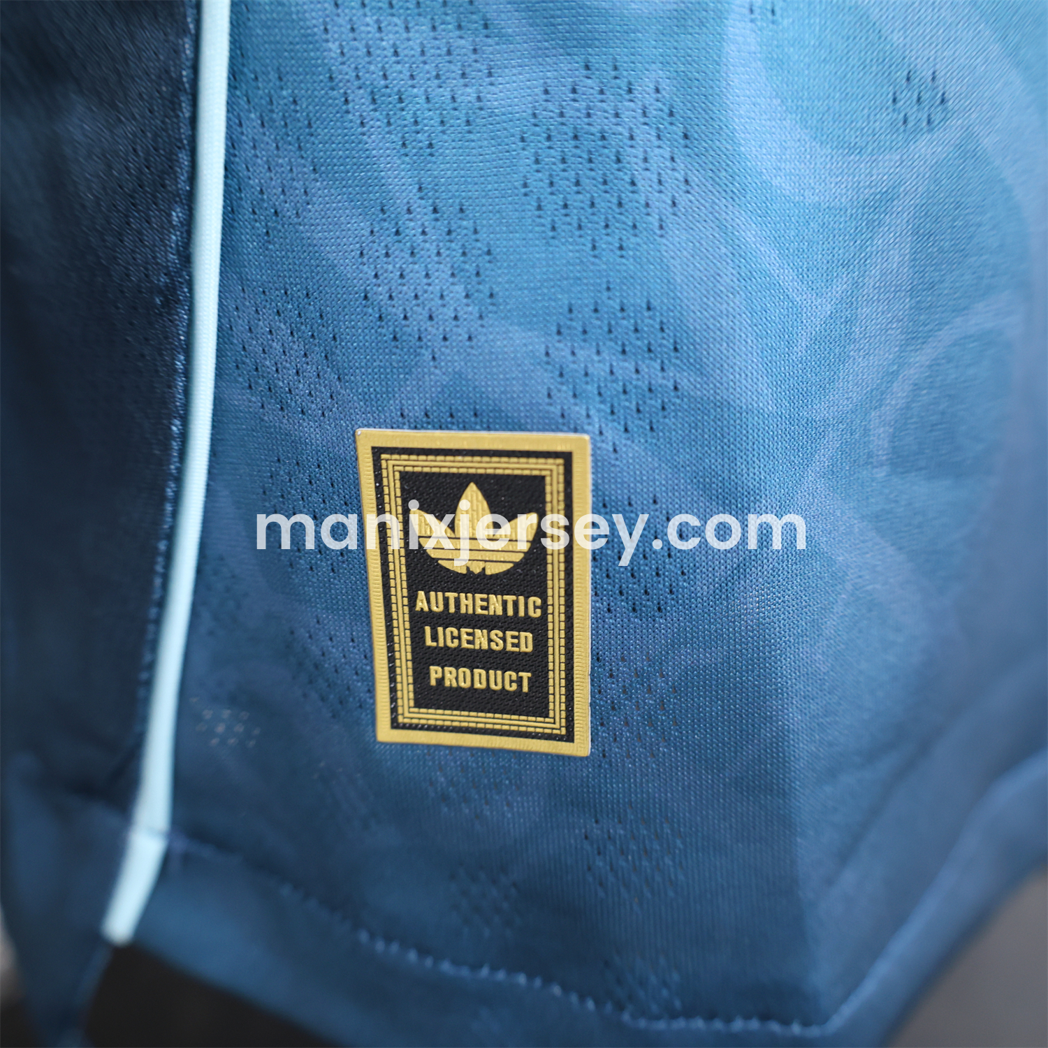 ManixJersey.com | Real Madrid 25-26 Blue Gradient Jersey with RMFC Pattern - Player Version -Customize Name, Number and Patch | Worldwide Shipping