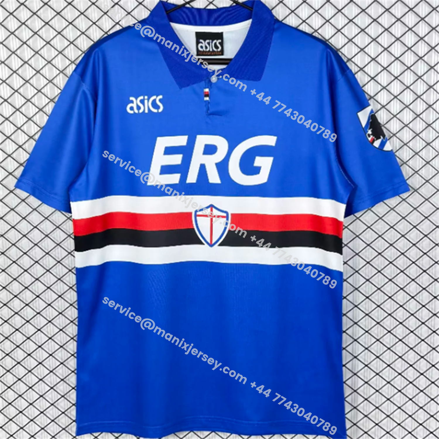 ManixJersey.com | Retro Sampdoria 1993-94 Home Jersey -Customize Name, Number and Patch | Worldwide Shipping