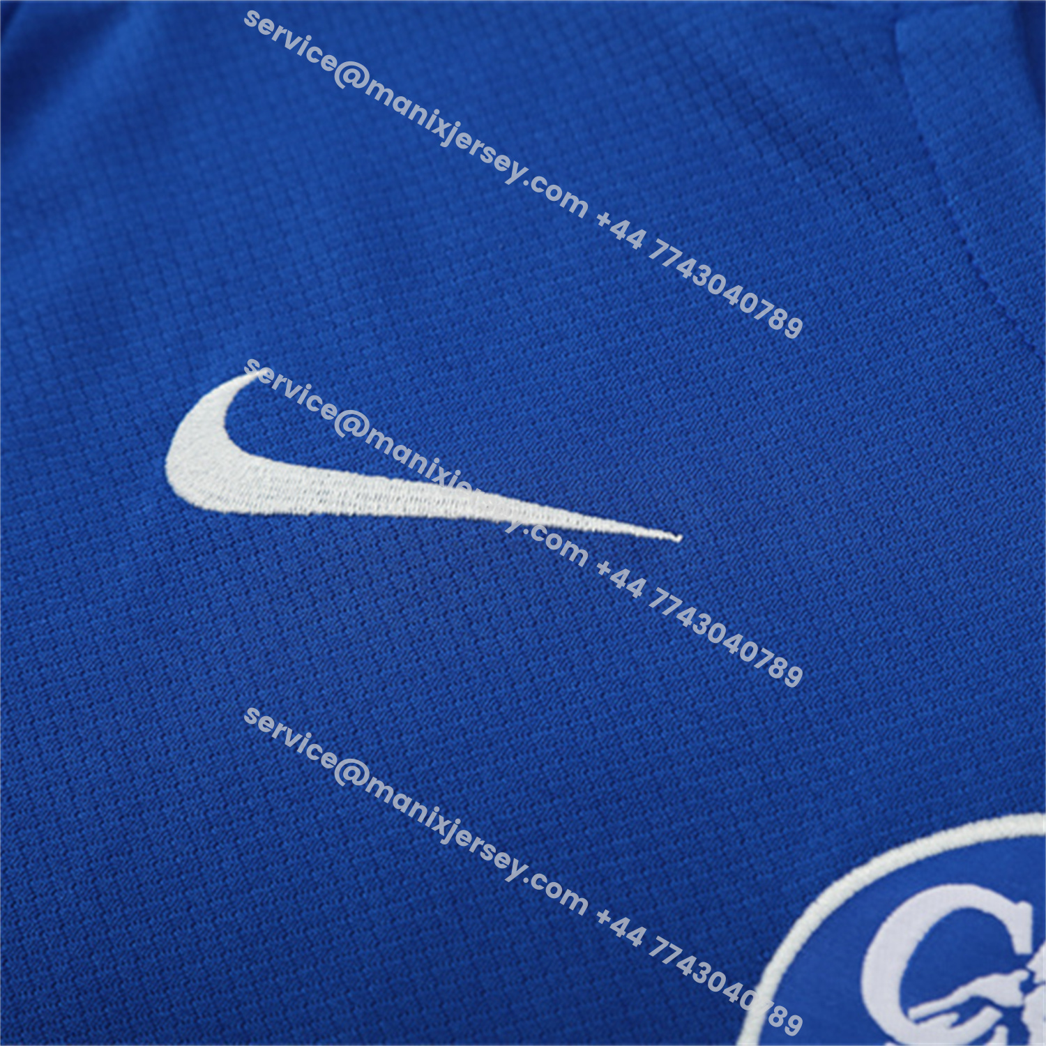 ManixJersey.com | C.H.E.L.S.E.A 25-26 Kids Short-Sleeve Training Set - Blue Top & Black Shorts -Customize Name, Number and Patch | Worldwide Shipping